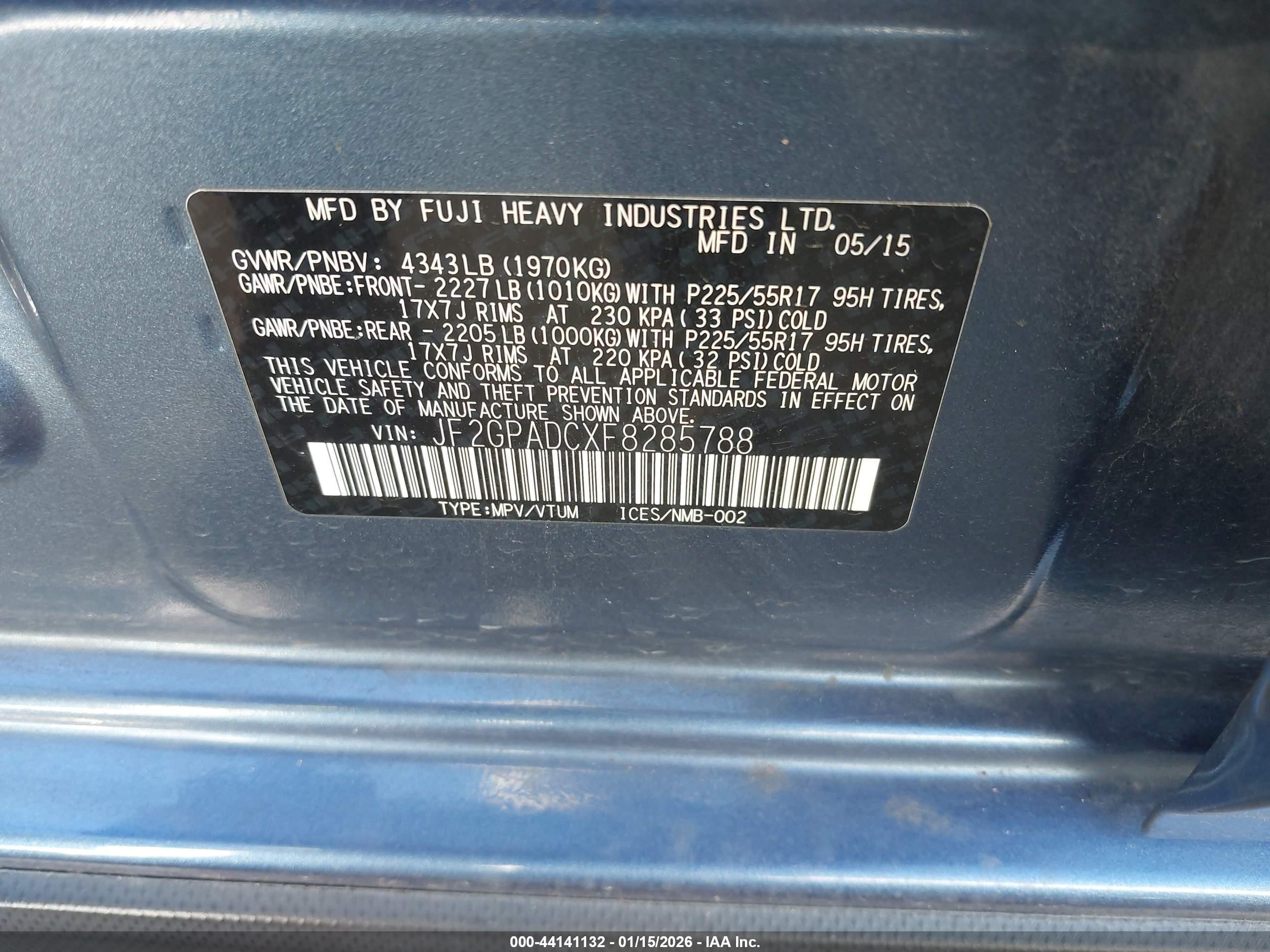 SUBARU XV image 9