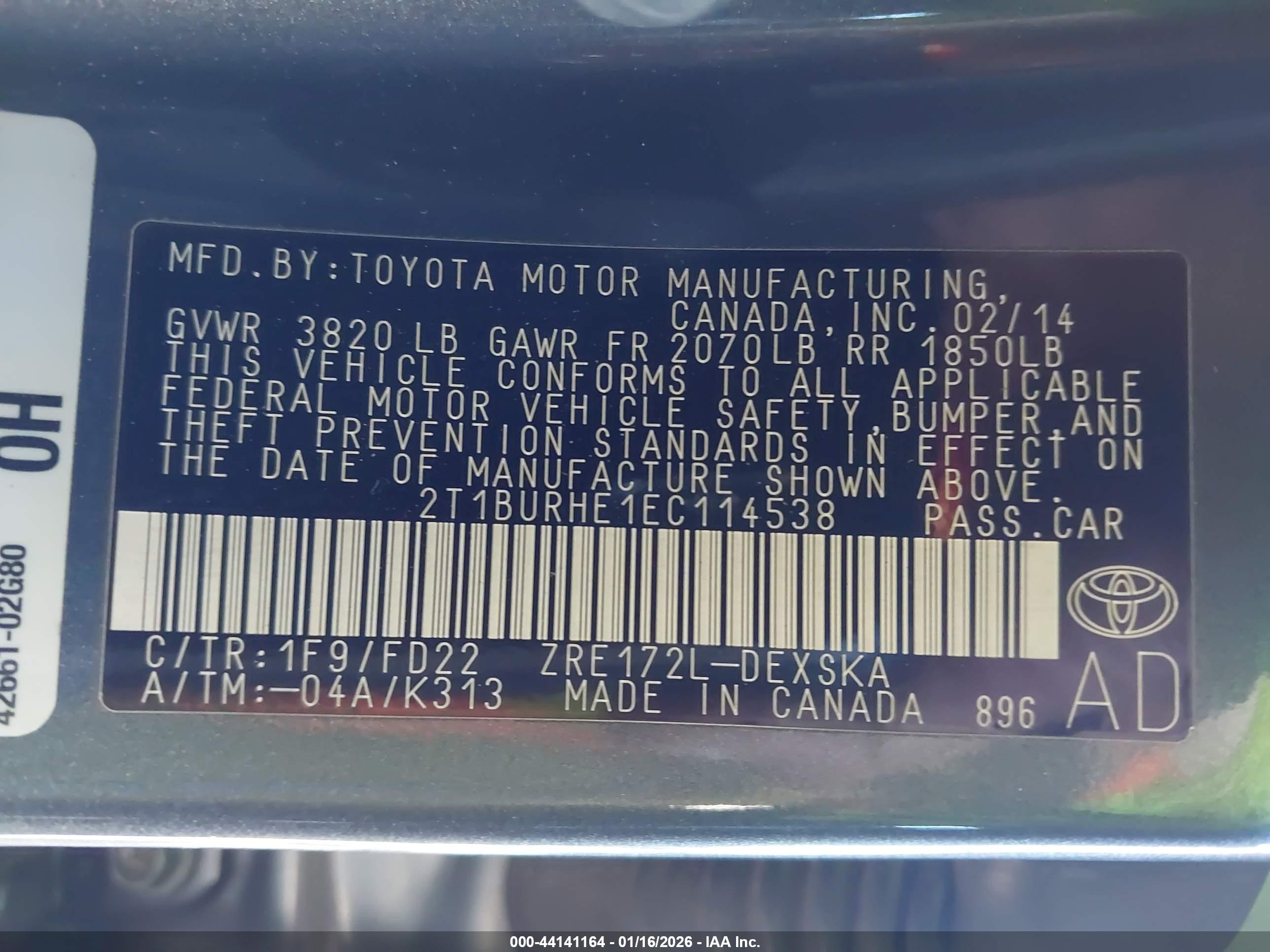 TOYOTA COROLLA image 9