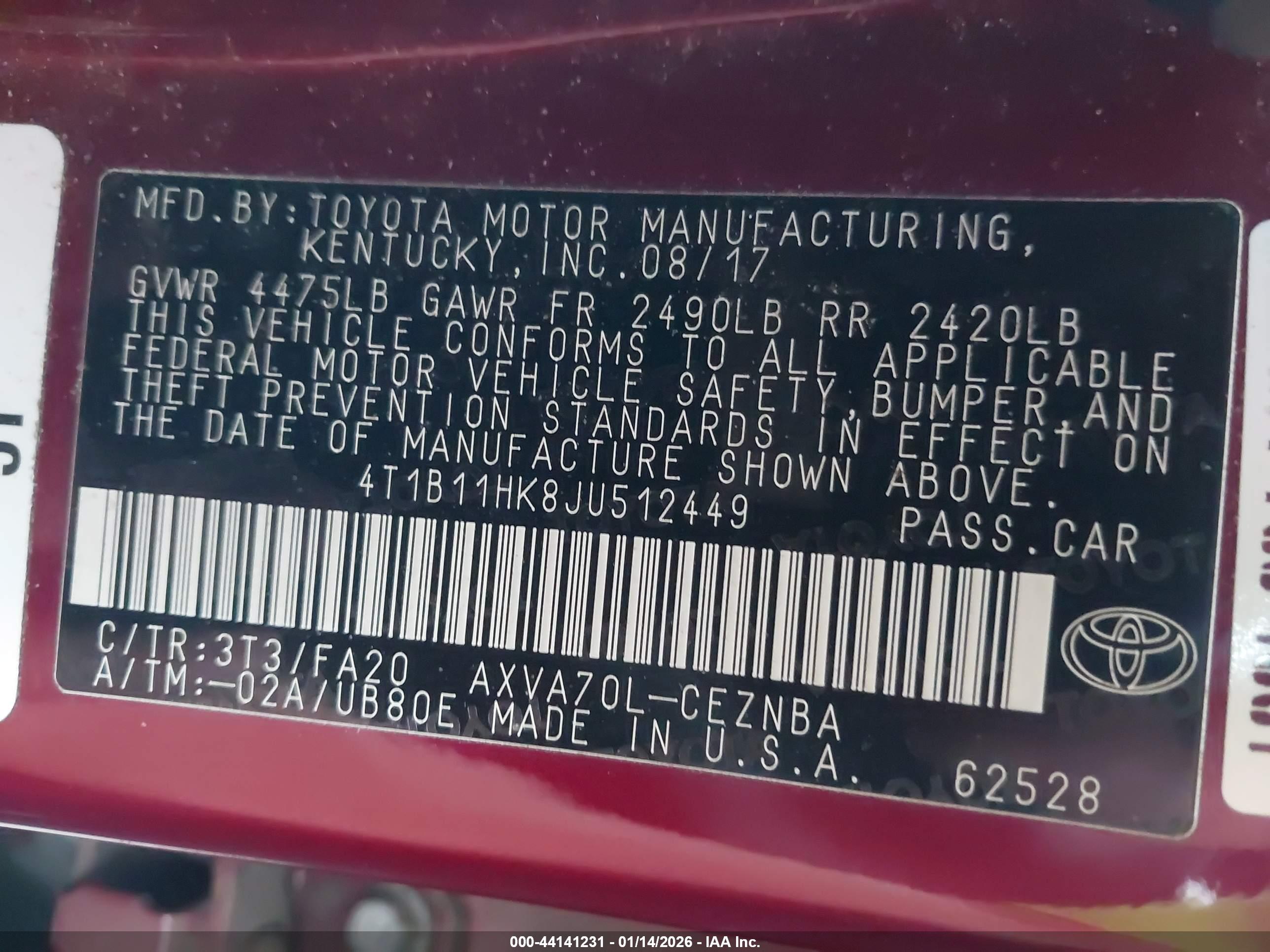 TOYOTA CAMRY image 9