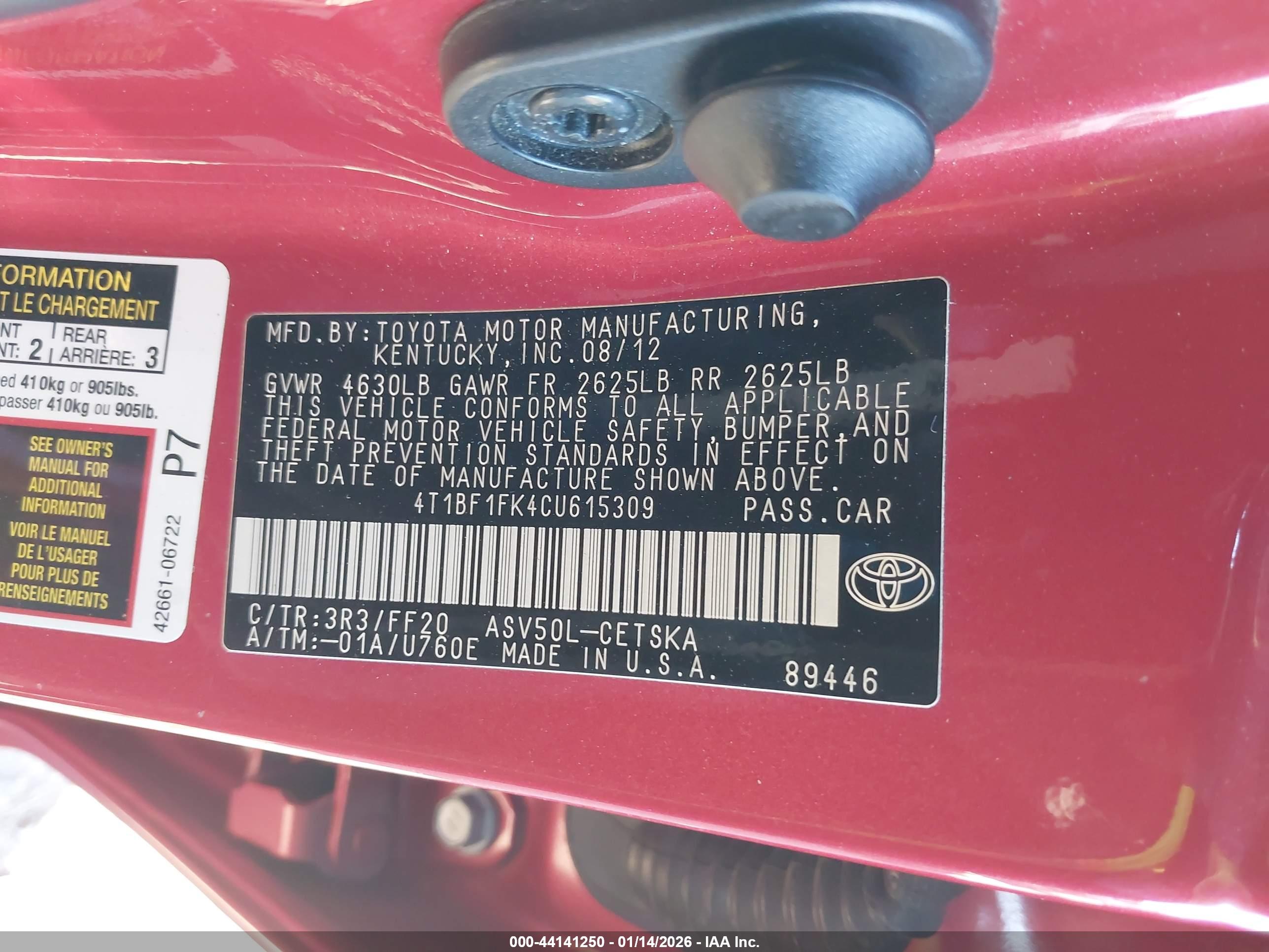 TOYOTA CAMRY image 9