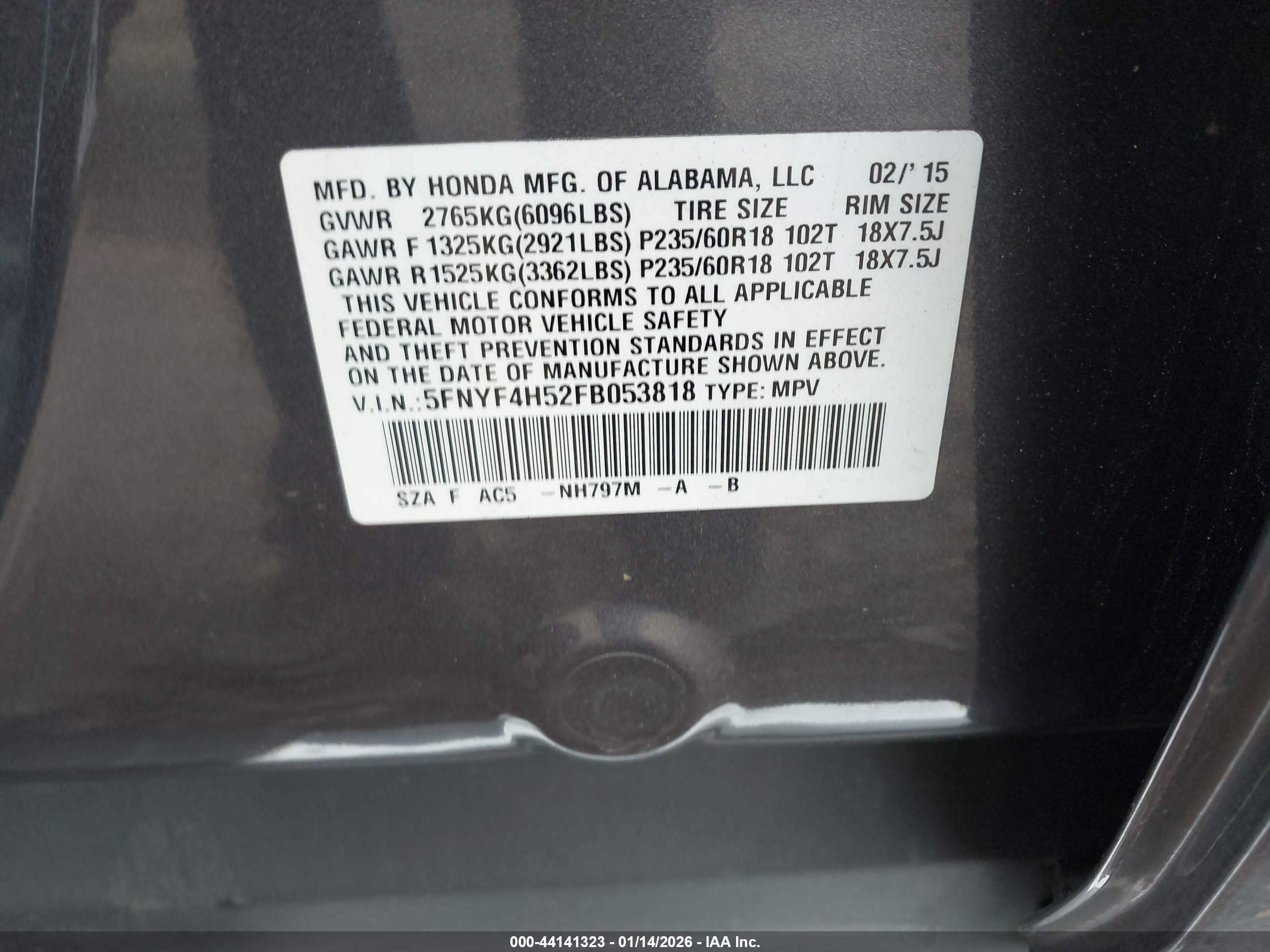 HONDA PILOT image 9