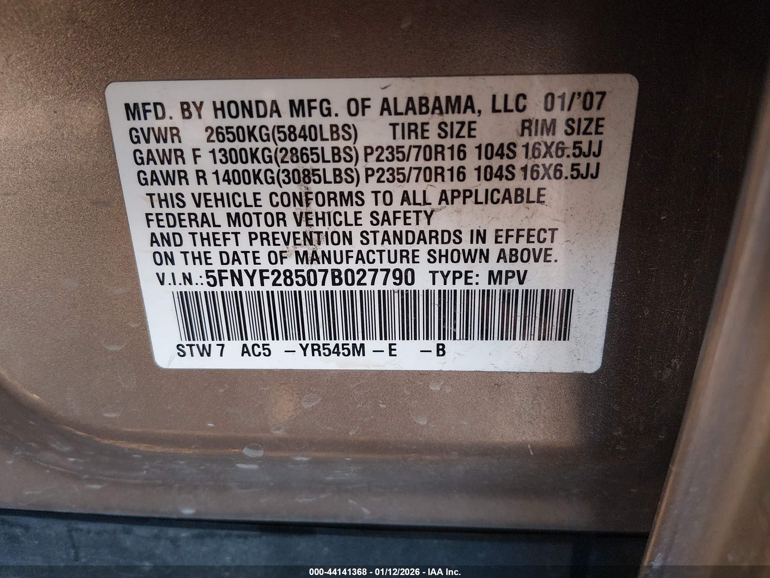 HONDA PILOT image 9