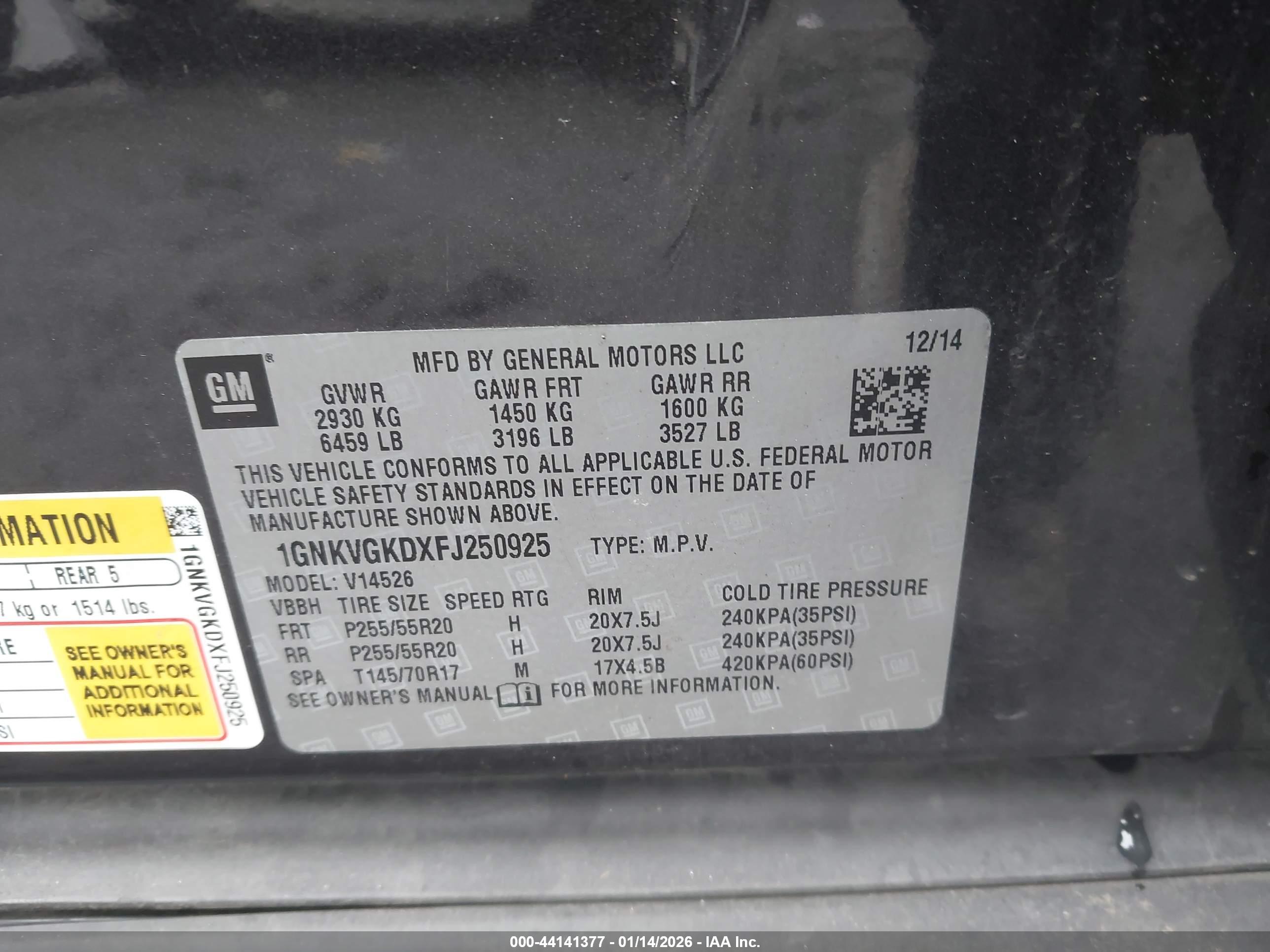 CHEVROLET TRAVERSE image 9