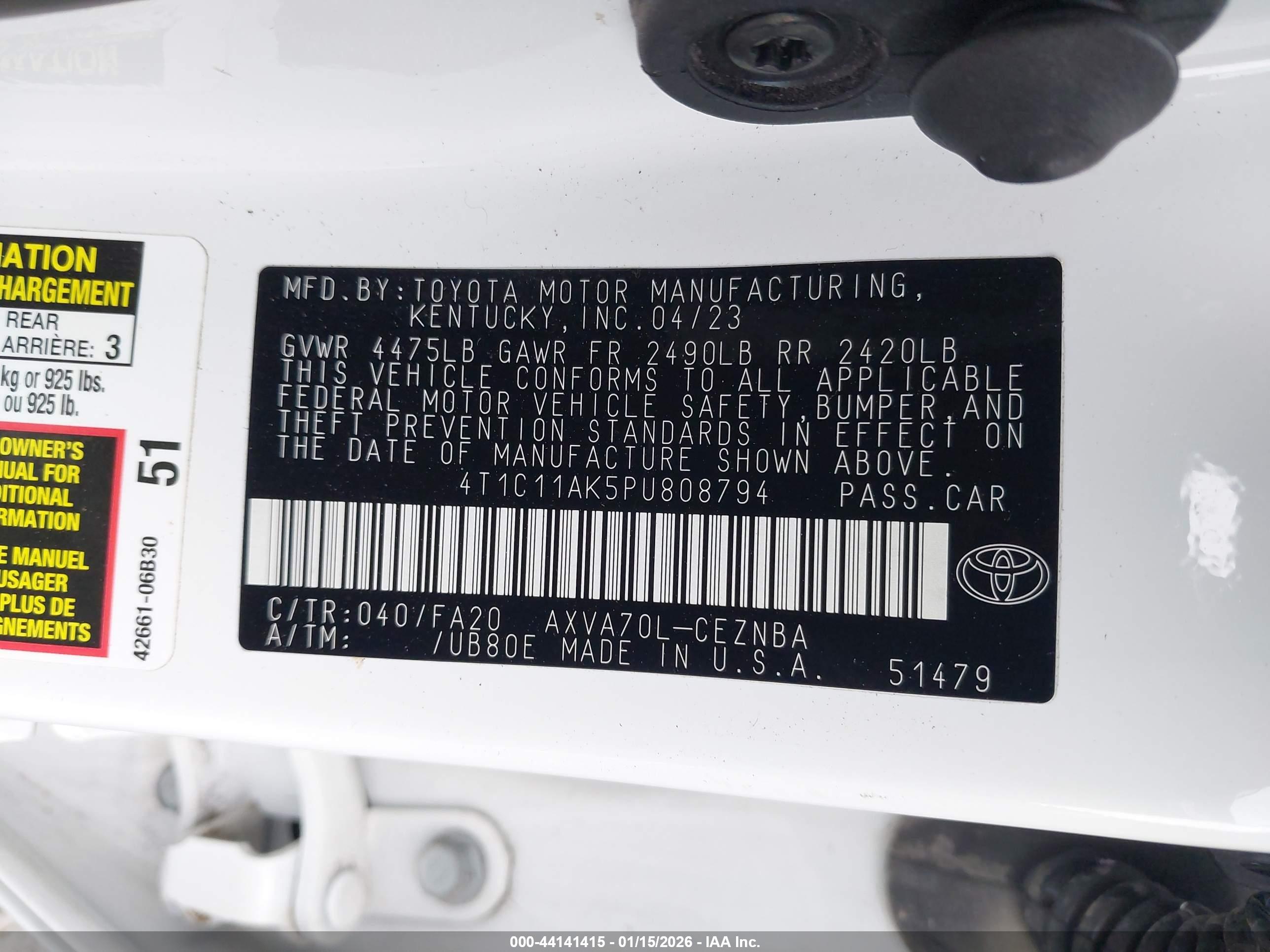 TOYOTA CAMRY image 9