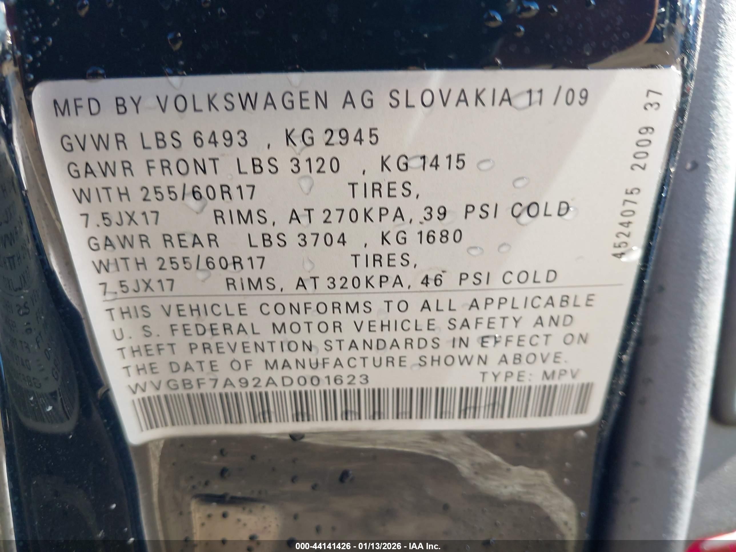 VOLKSWAGEN TOUAREG image 9