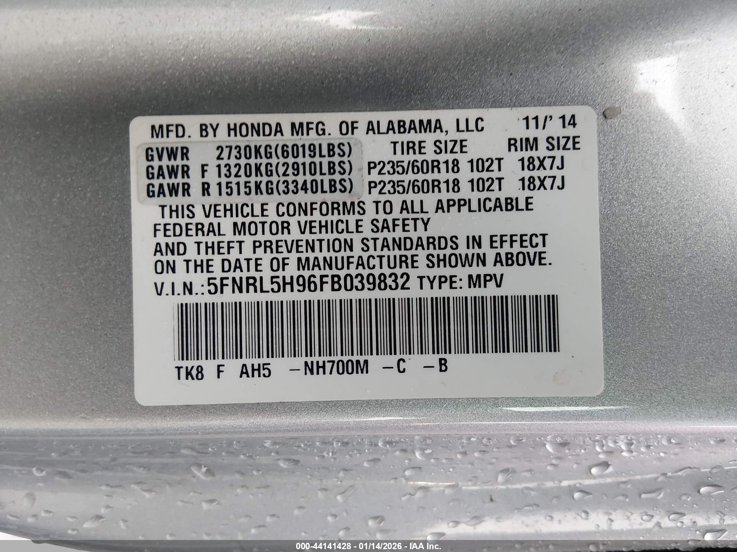 HONDA ODYSSEY image 9