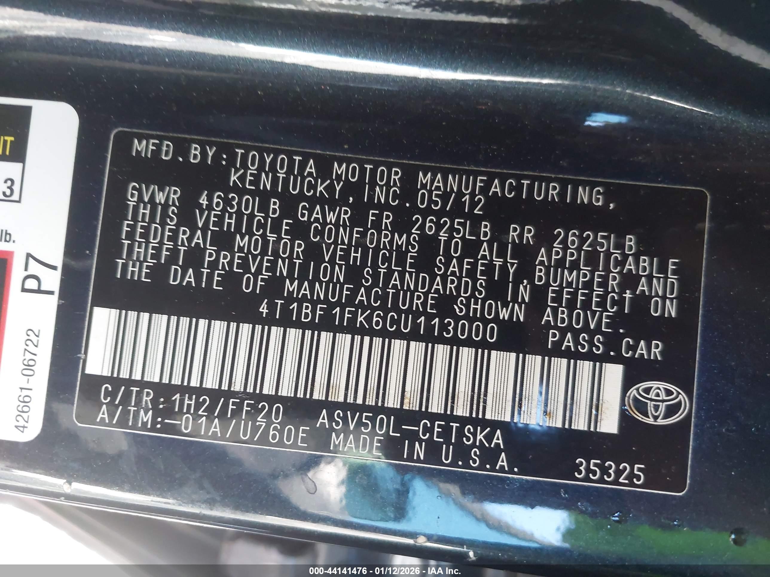 TOYOTA CAMRY image 9