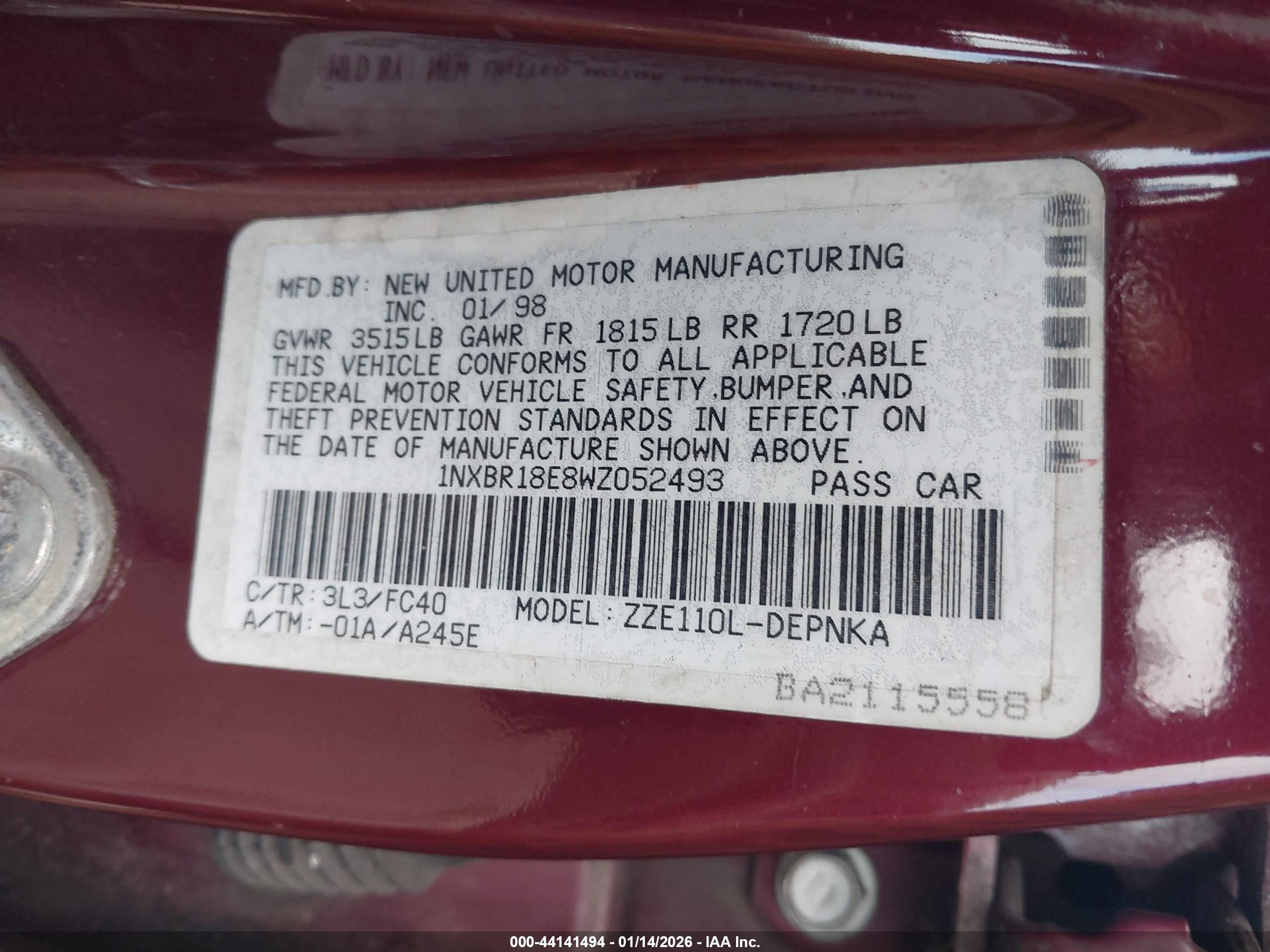 TOYOTA COROLLA image 9