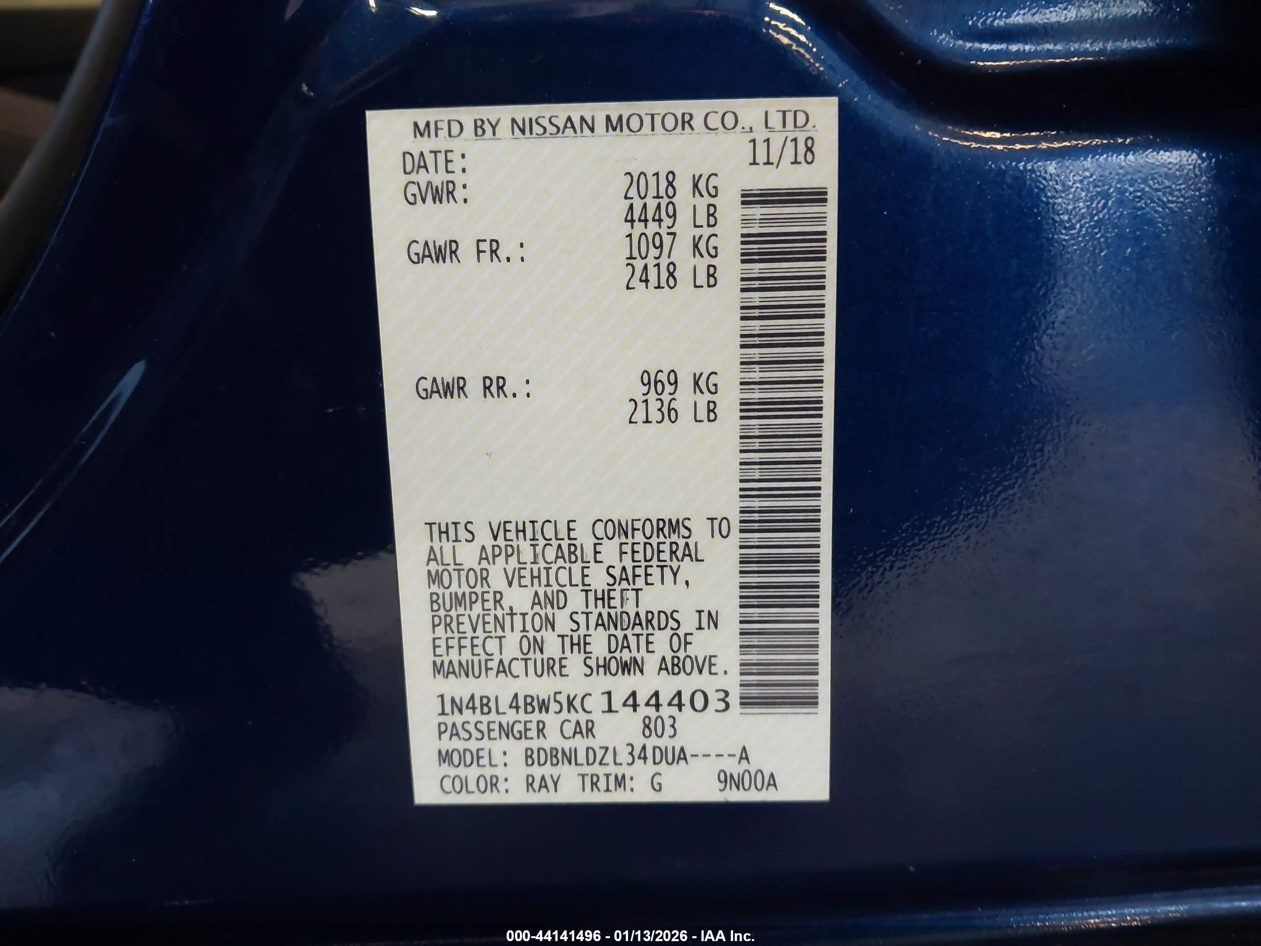 NISSAN ALTIMA image 9