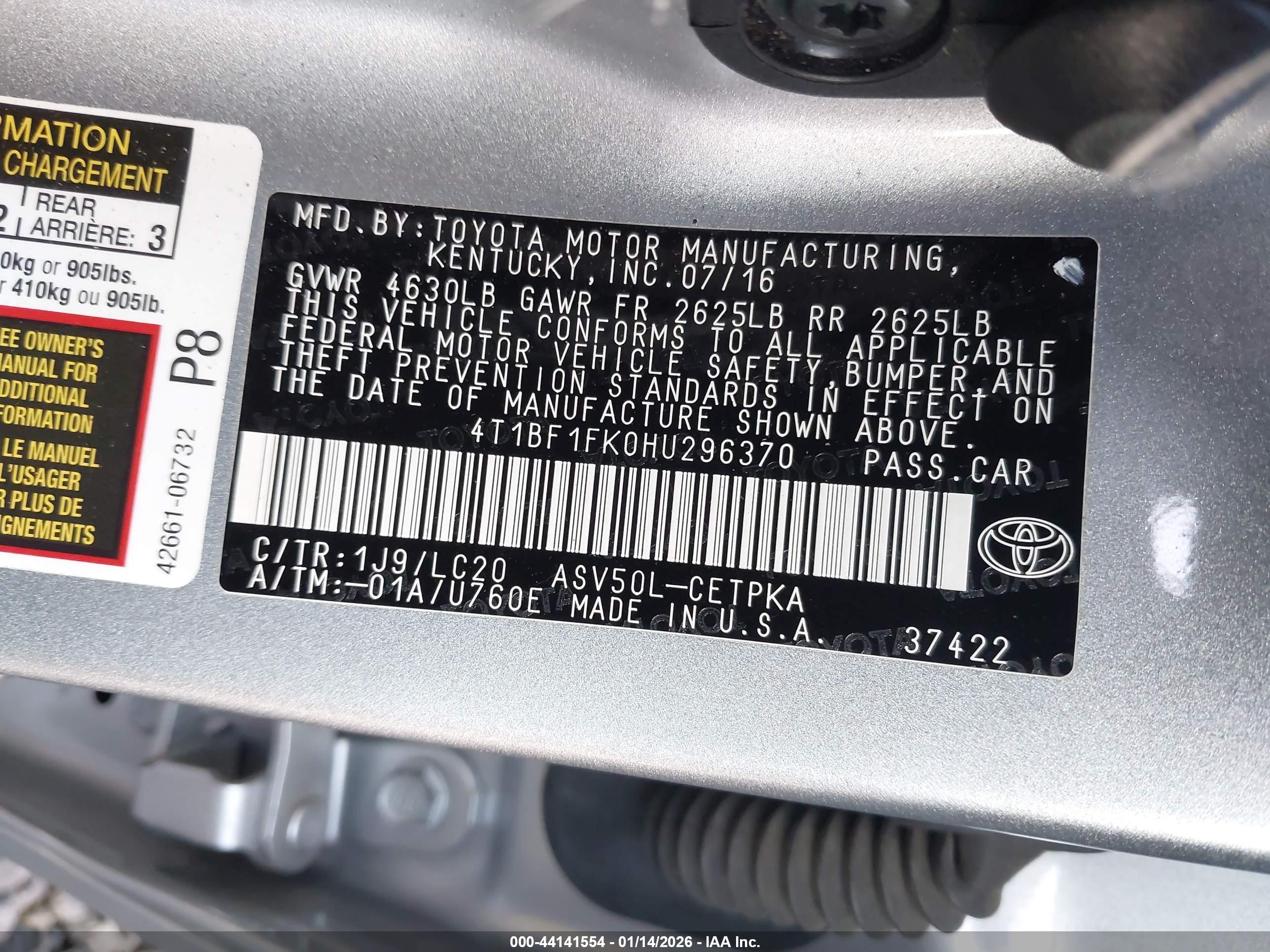 TOYOTA CAMRY image 9
