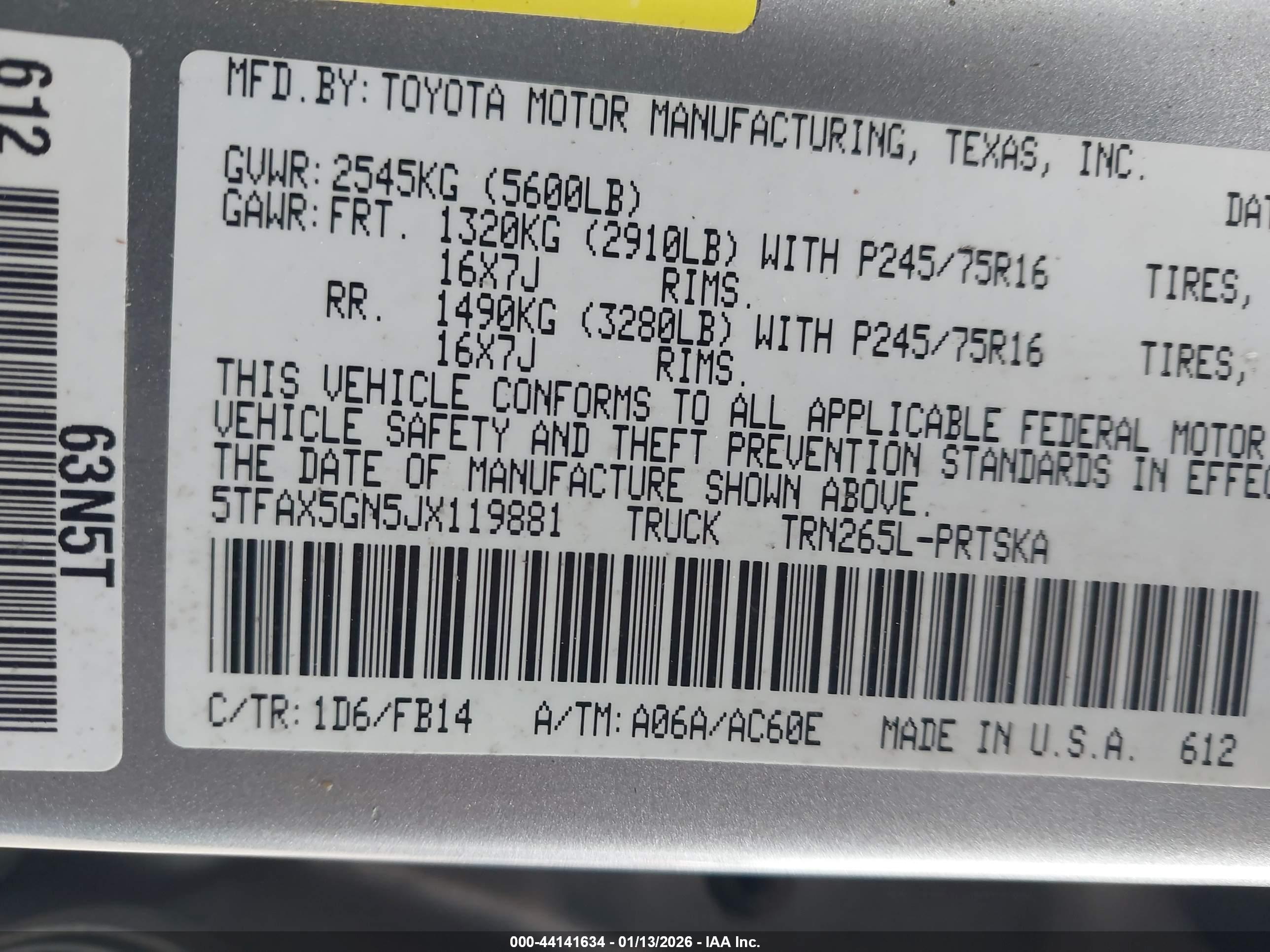 TOYOTA TACOMA image 9