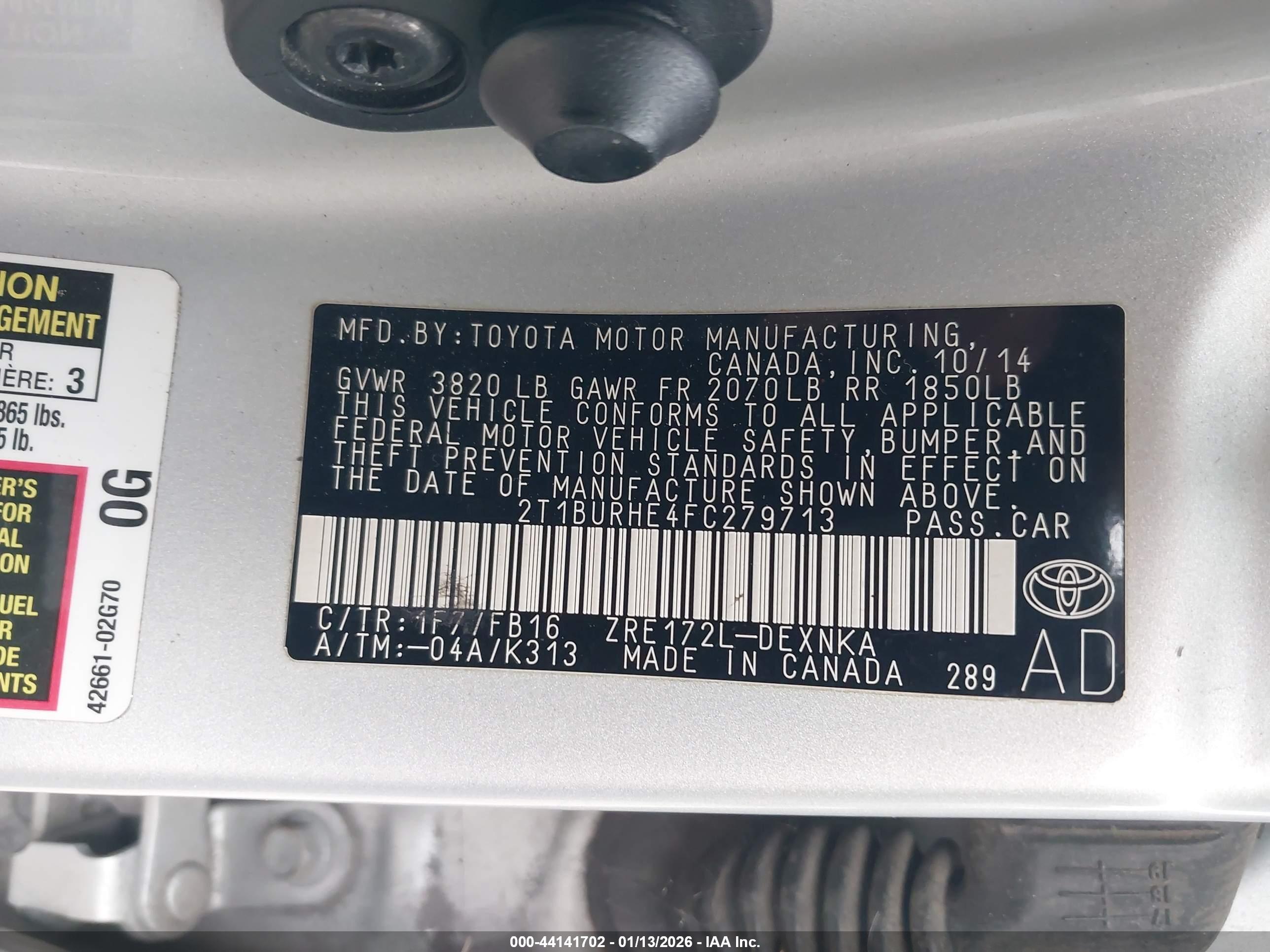 TOYOTA COROLLA image 9