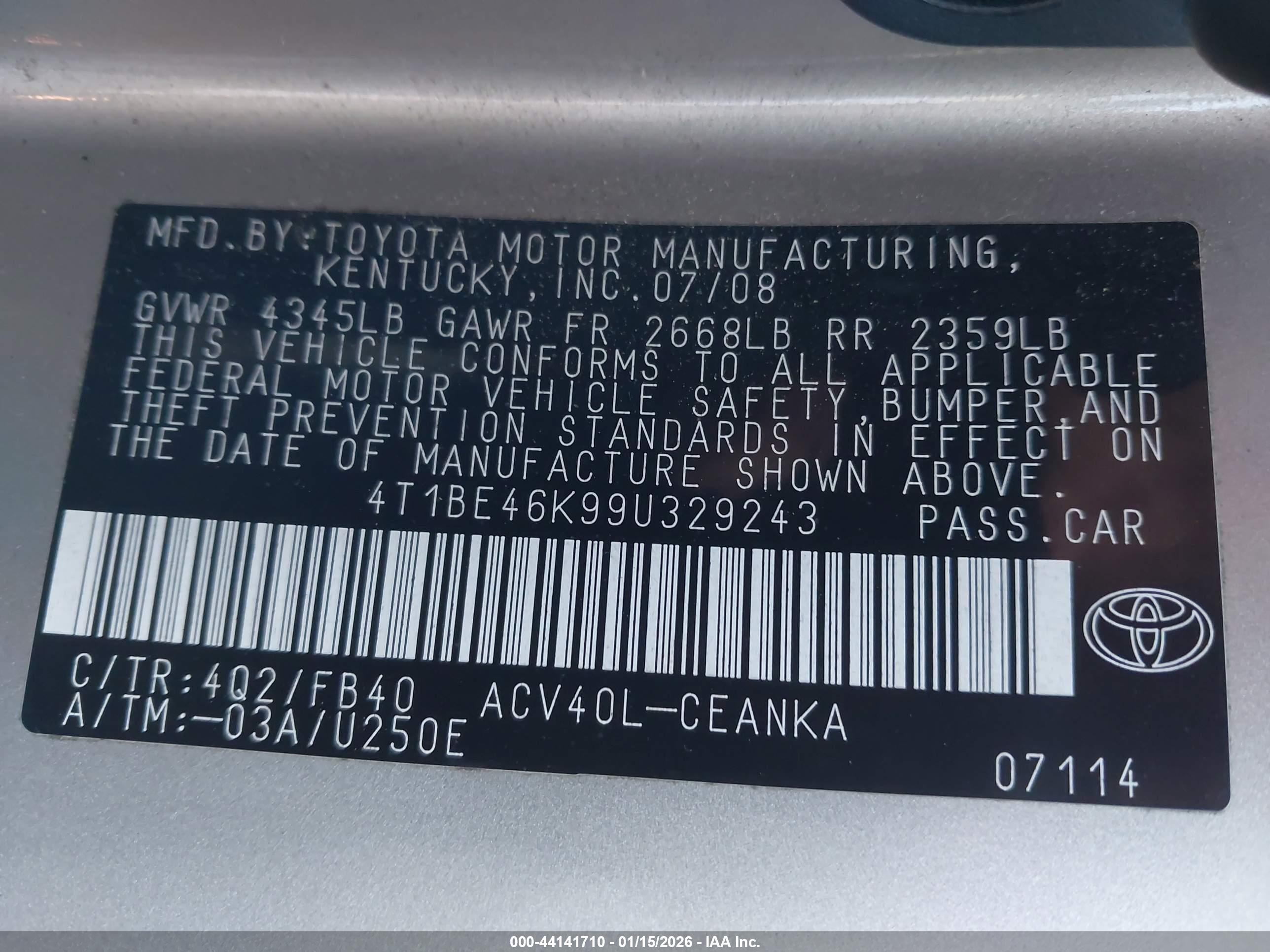 TOYOTA CAMRY image 9