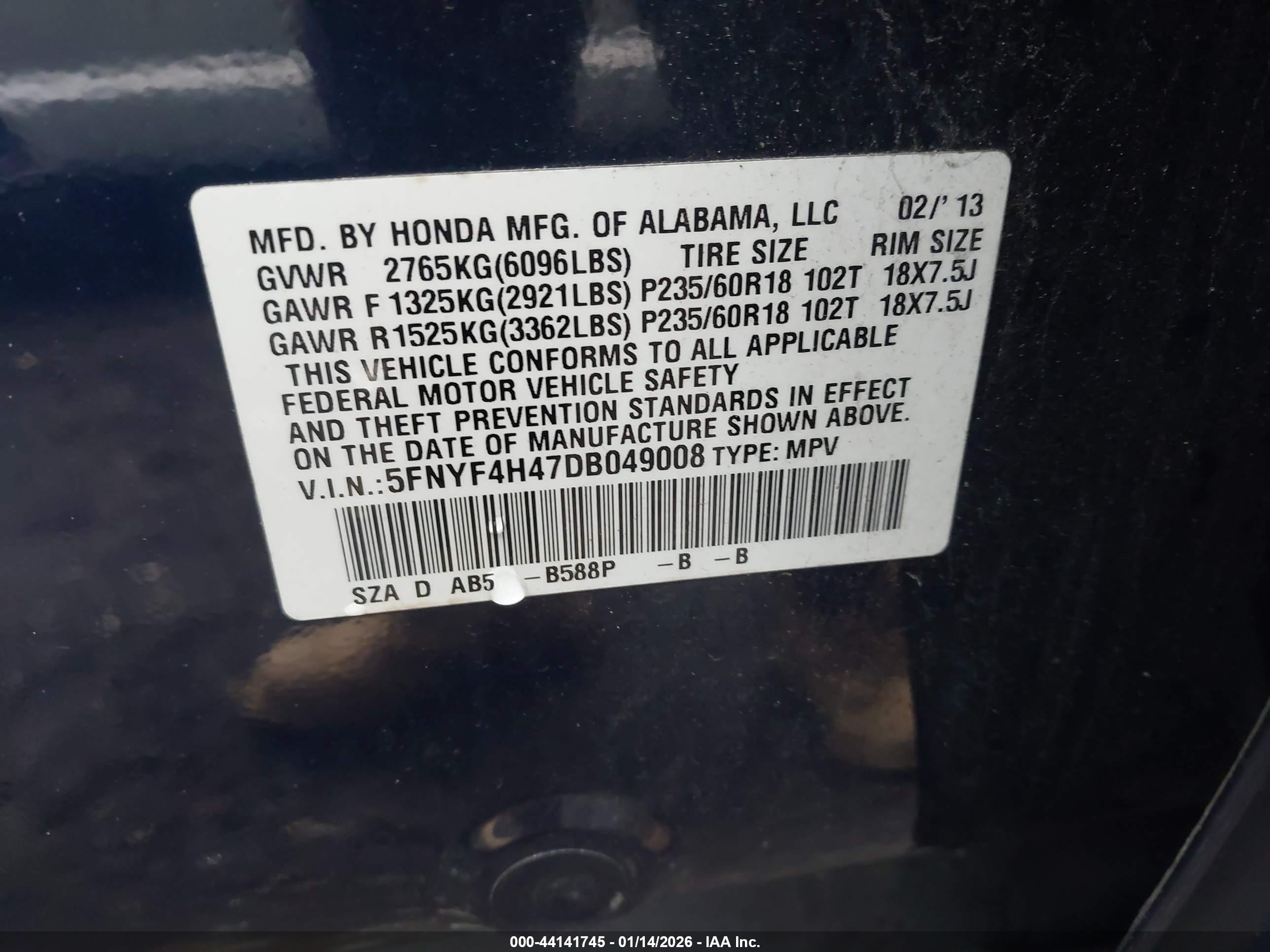 HONDA PILOT image 9