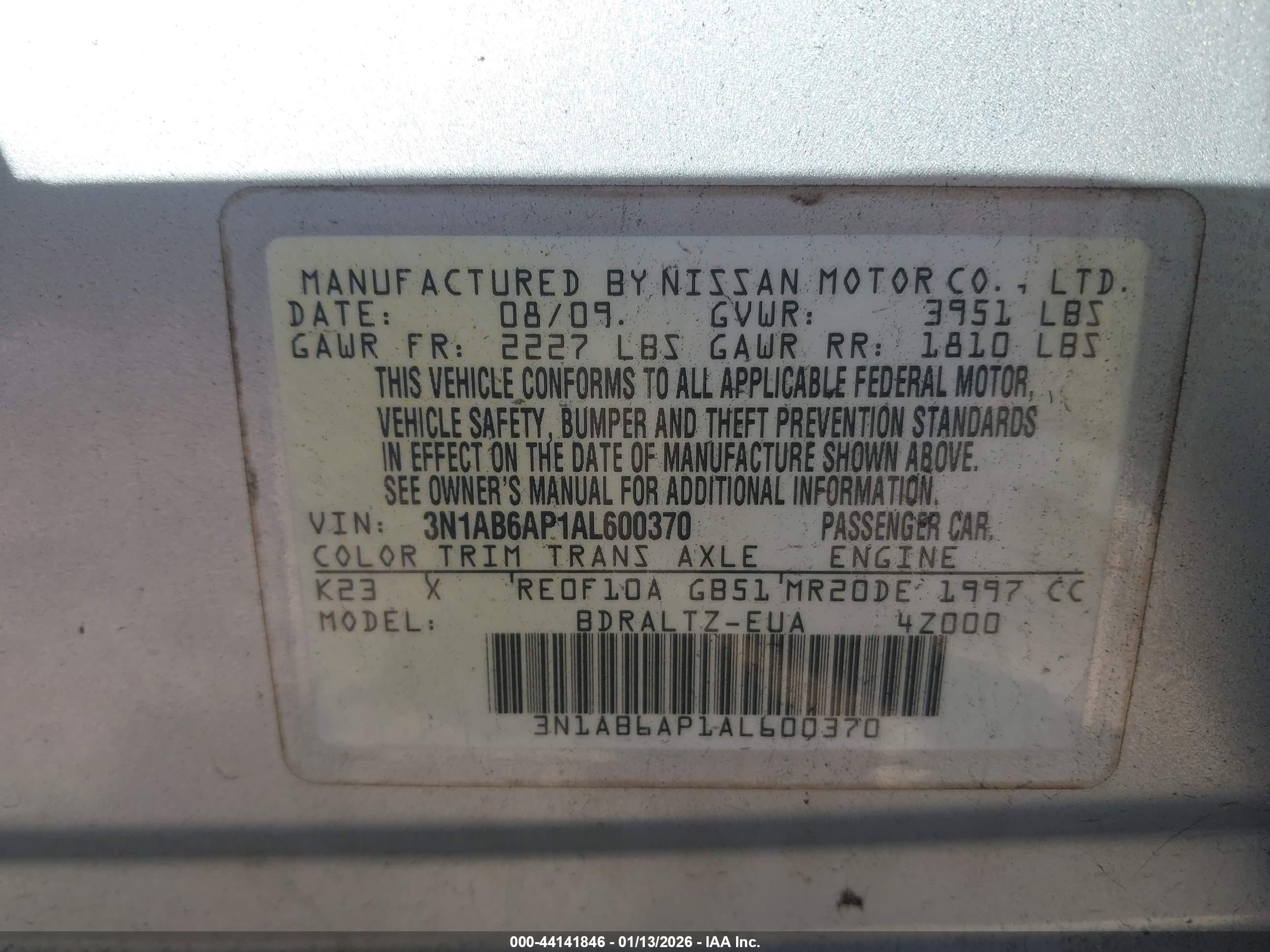 NISSAN SENTRA image 9