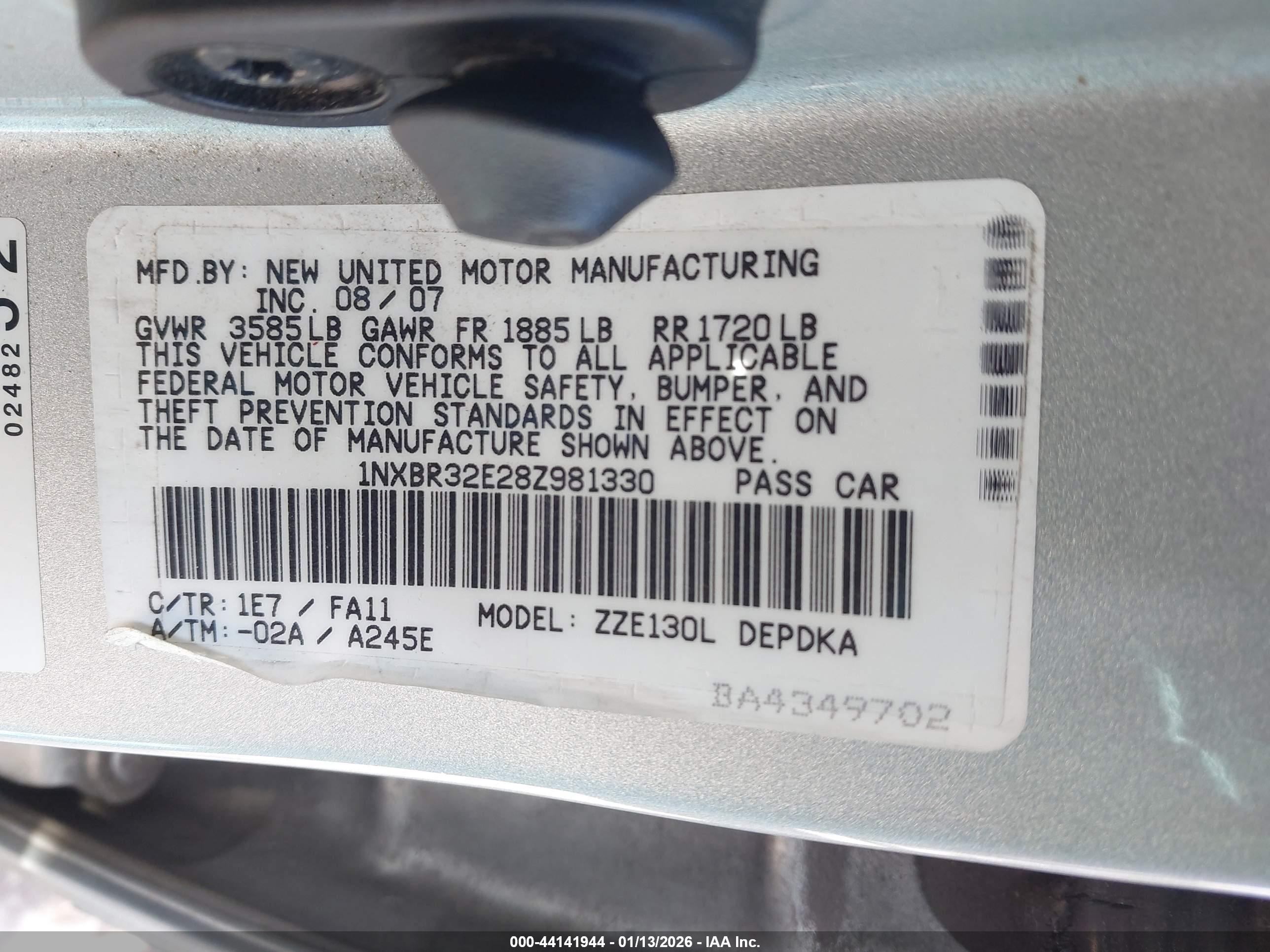TOYOTA COROLLA image 9