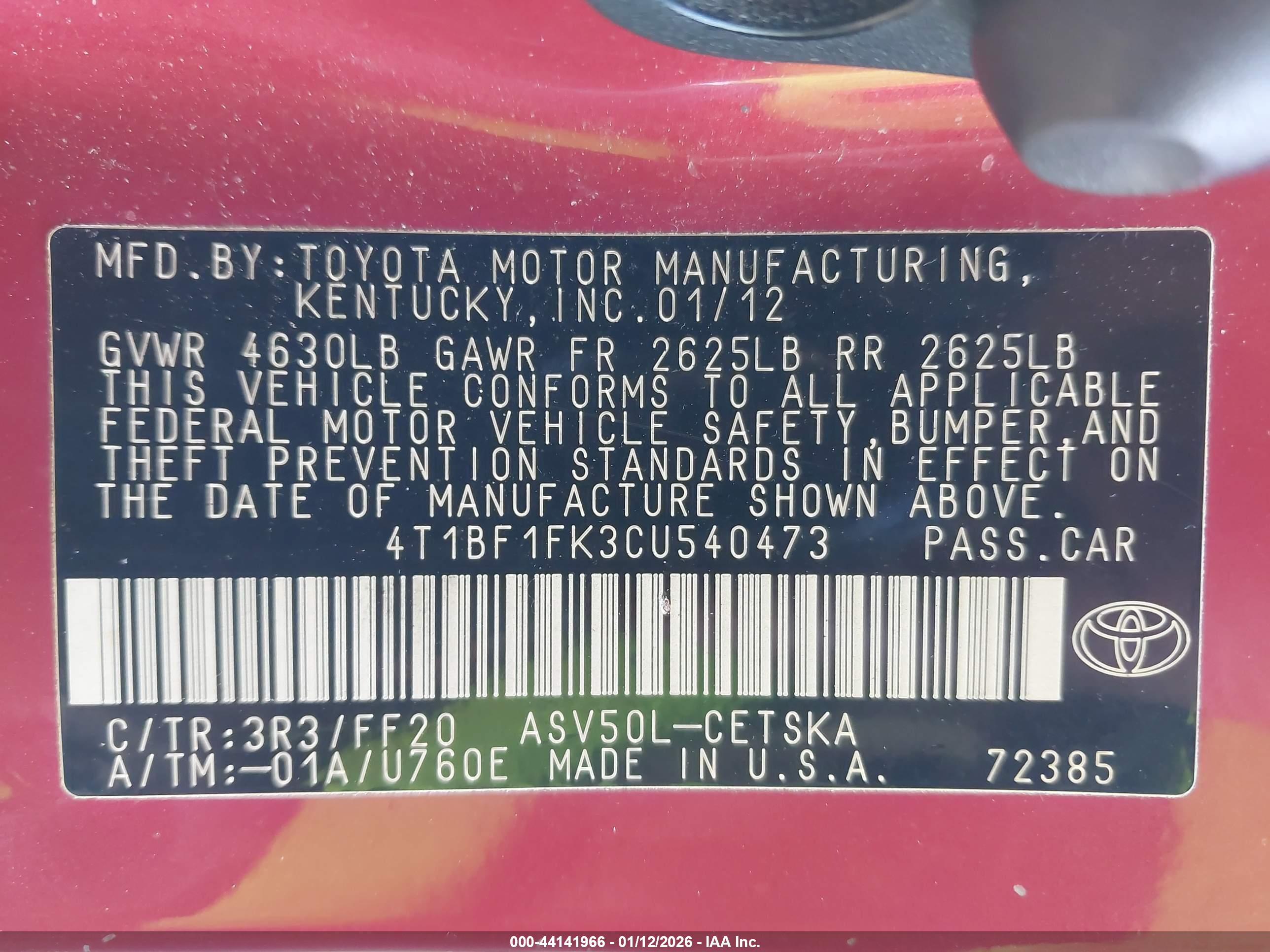TOYOTA CAMRY image 9