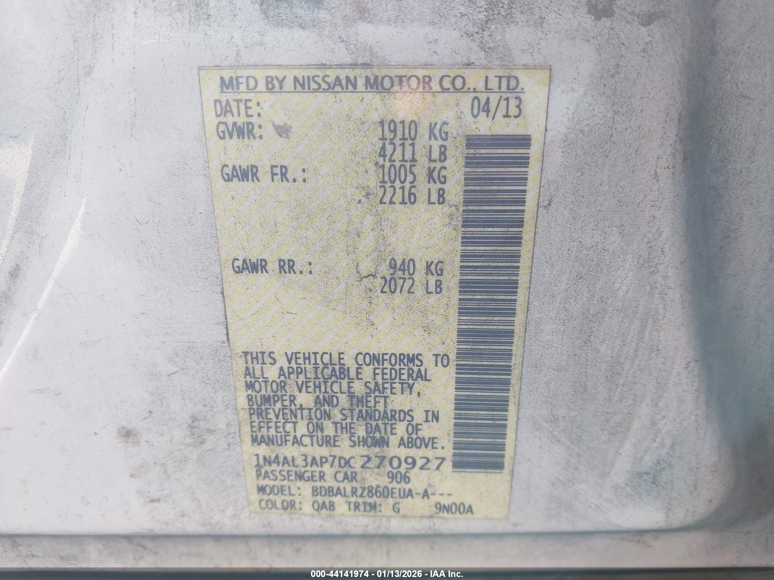 NISSAN ALTIMA image 9