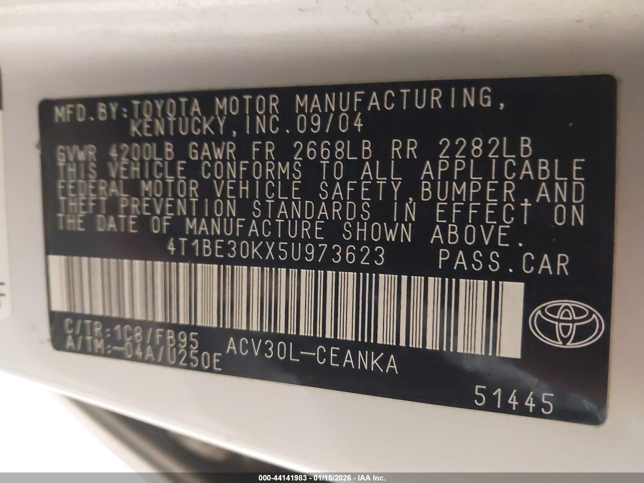 TOYOTA CAMRY image 9