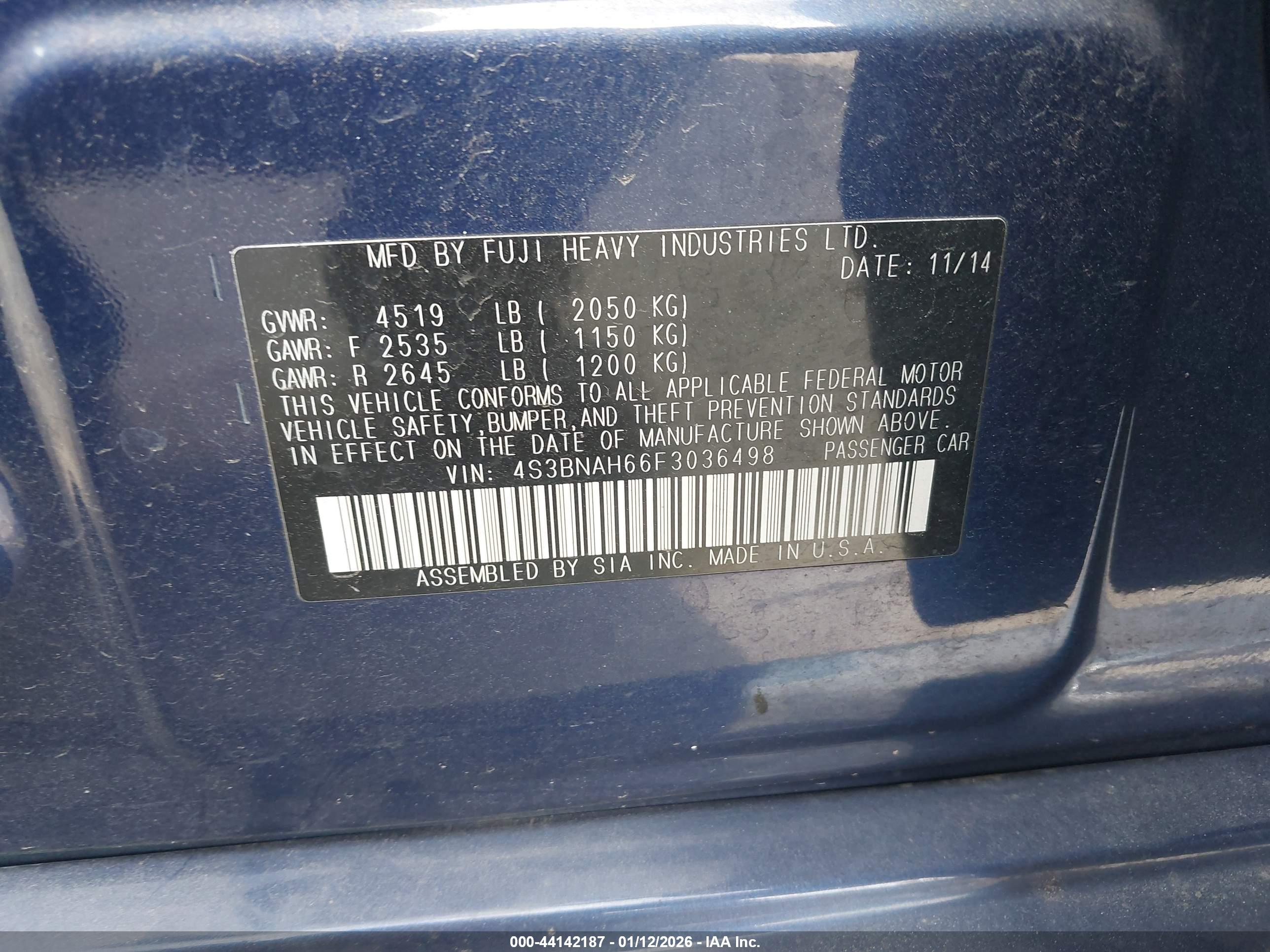 SUBARU LEGACY image 9