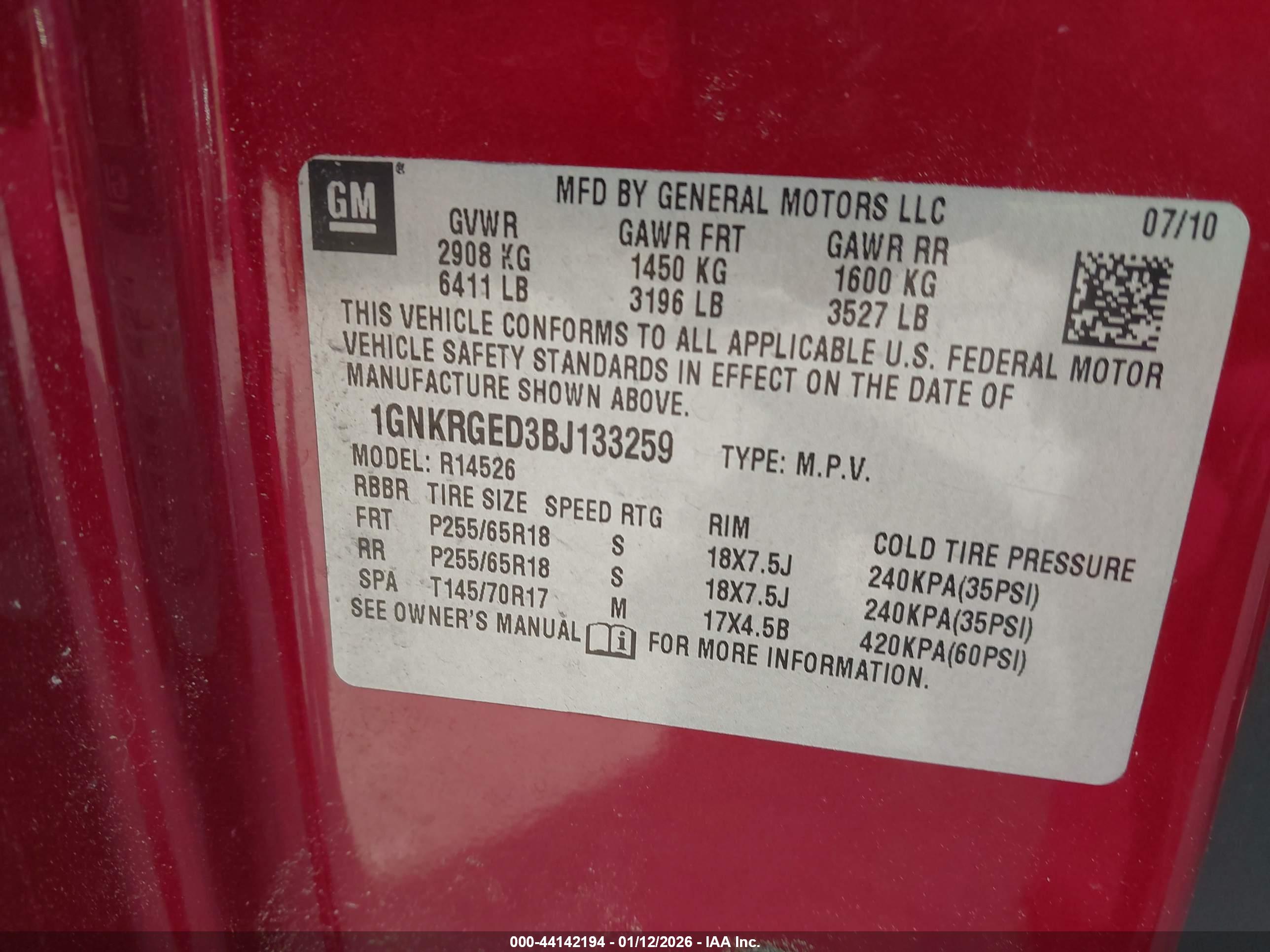 CHEVROLET TRAVERSE image 9