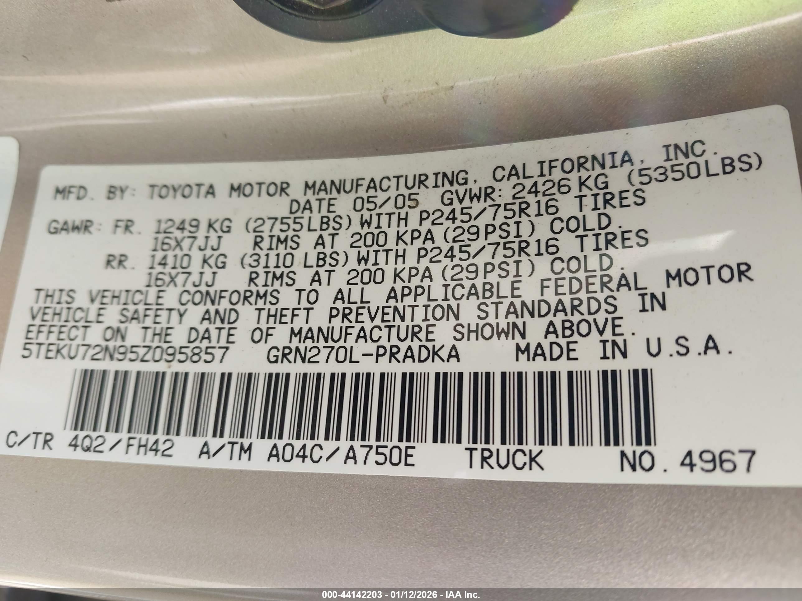 TOYOTA TACOMA image 9