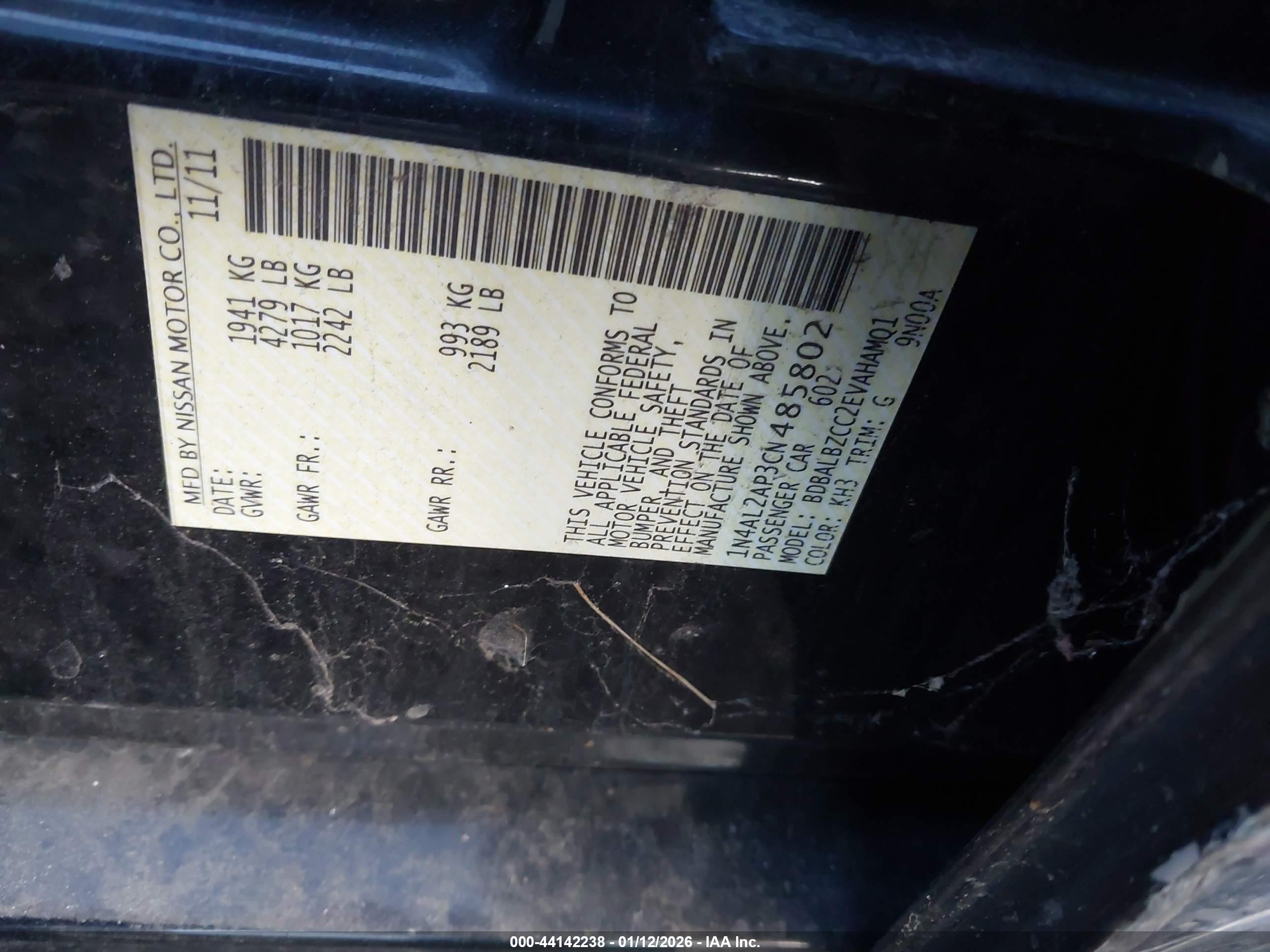 NISSAN ALTIMA image 9