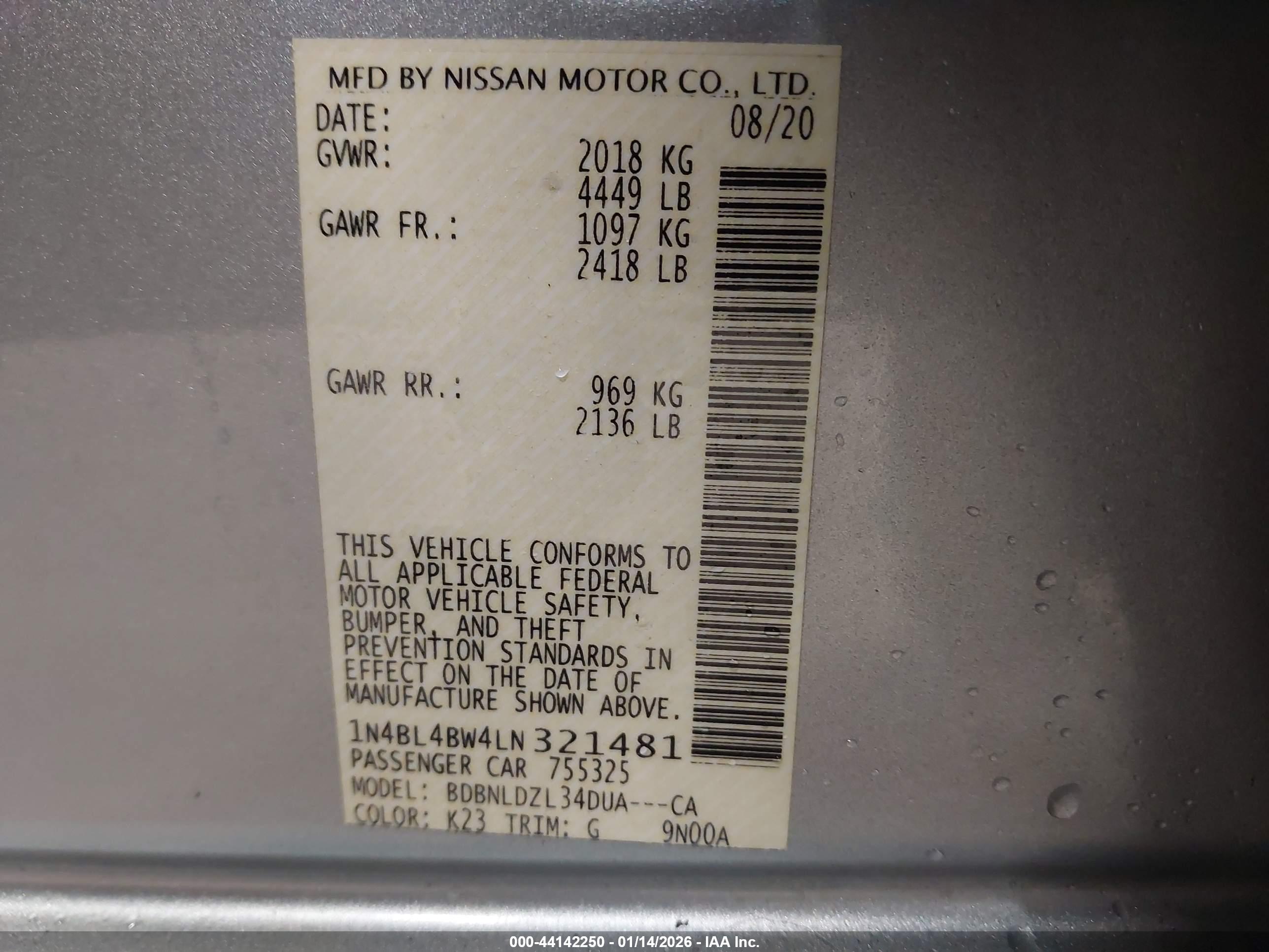 NISSAN ALTIMA image 9