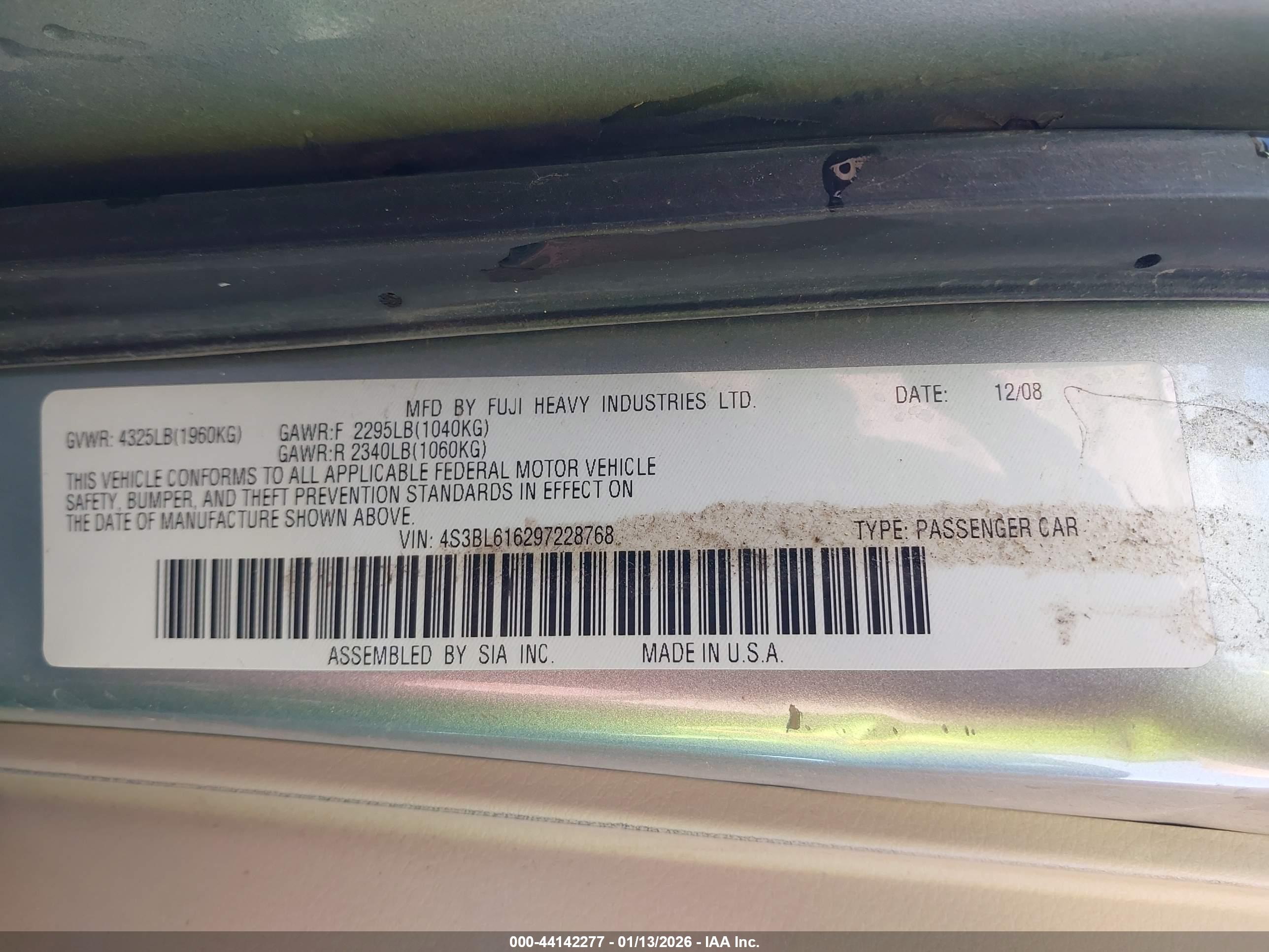 SUBARU LEGACY image 9