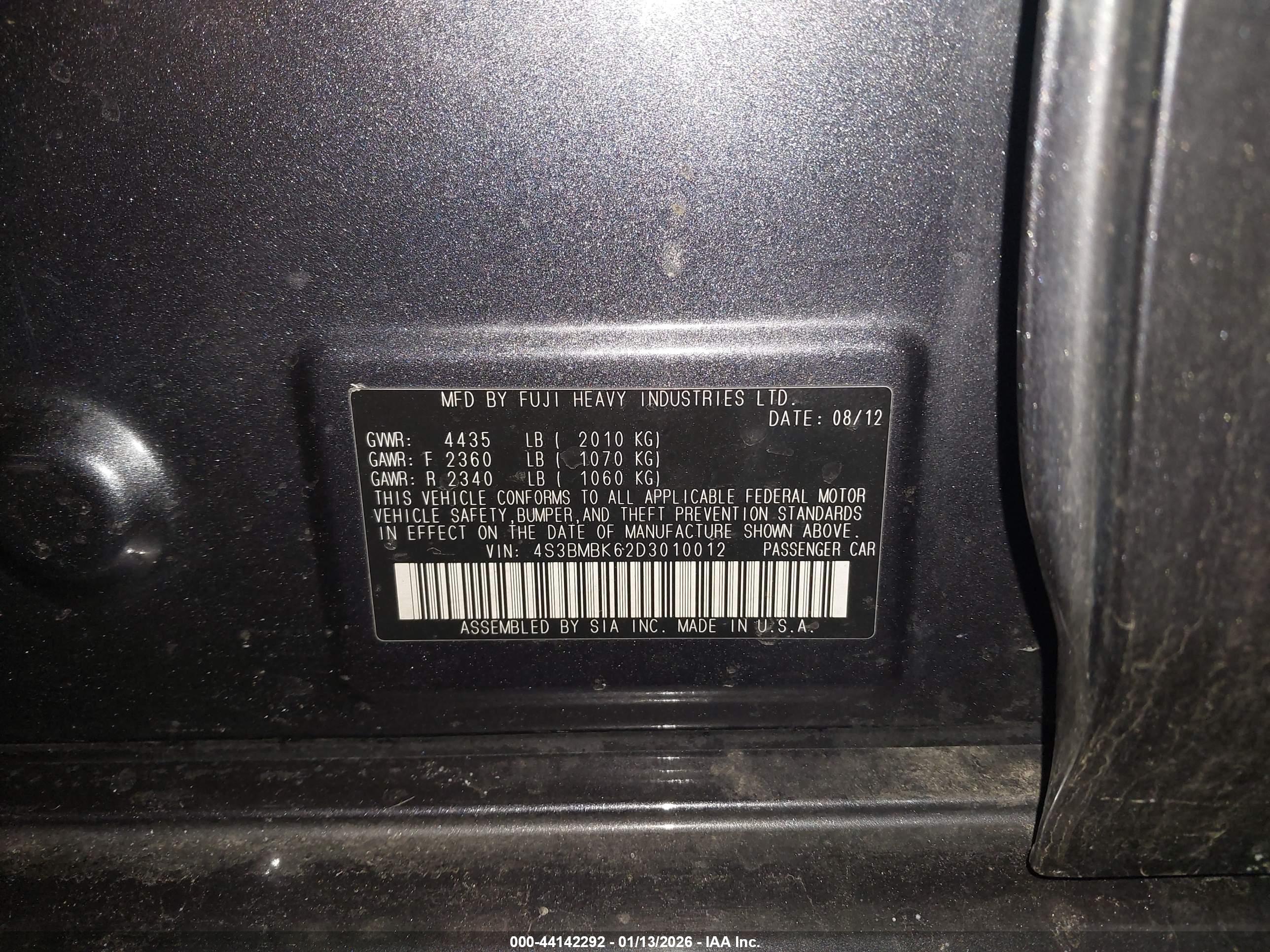 SUBARU LEGACY image 9