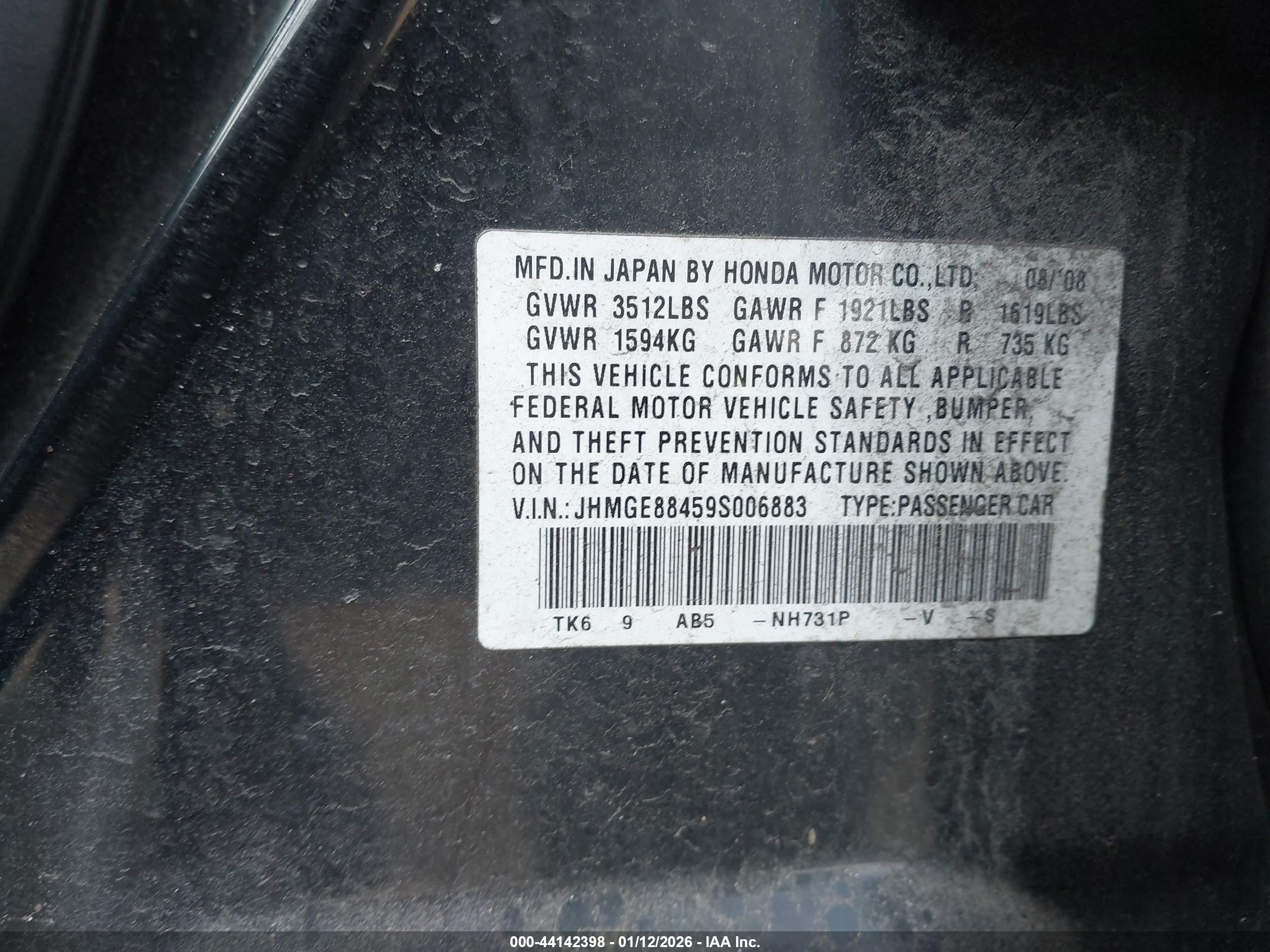HONDA FIT image 9