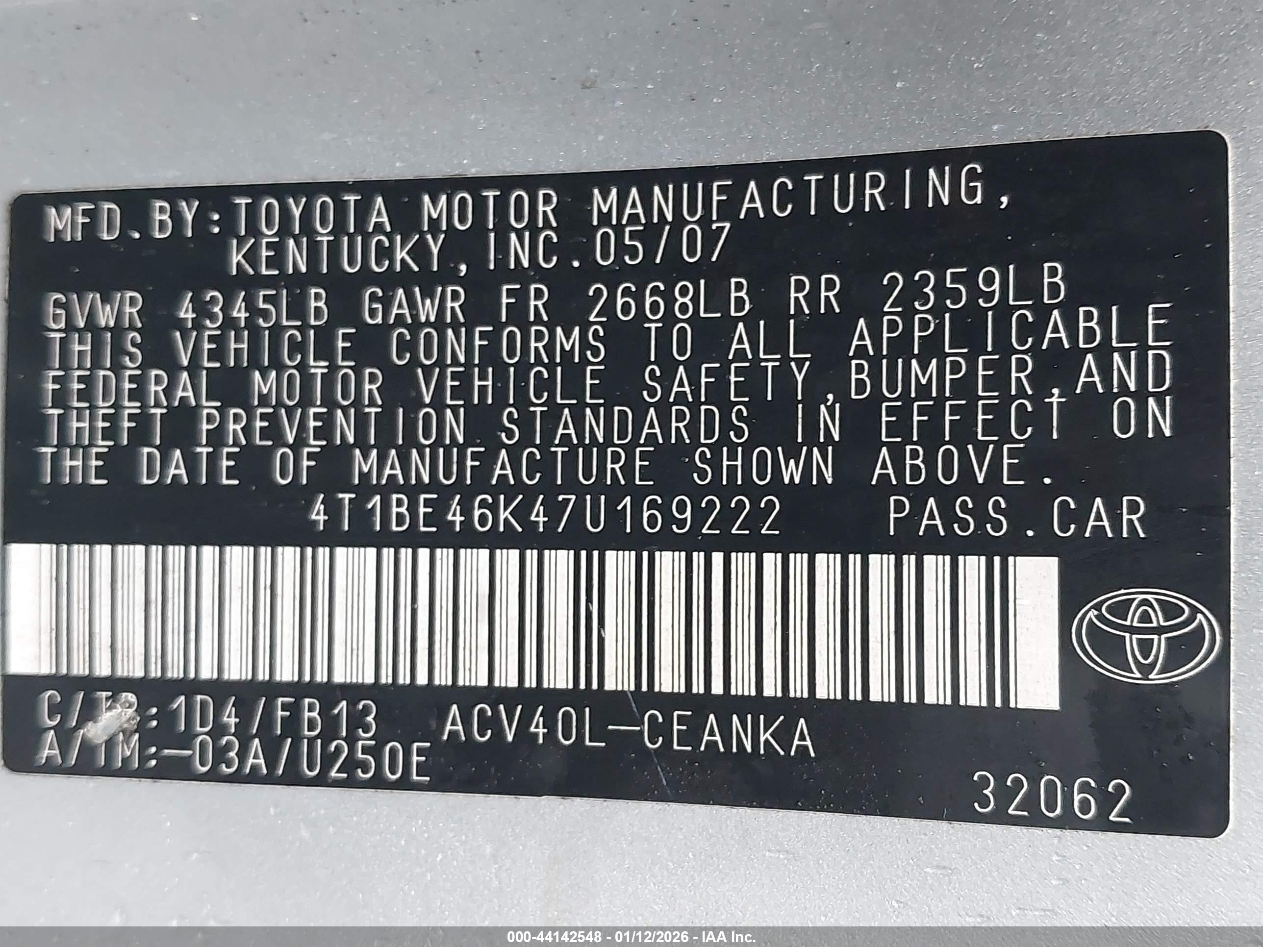 TOYOTA CAMRY image 9