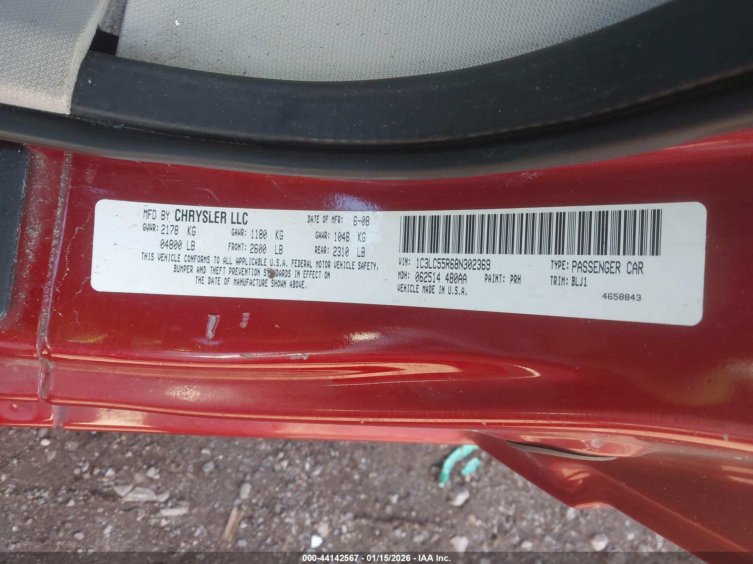 CHRYSLER SEBRING image 9