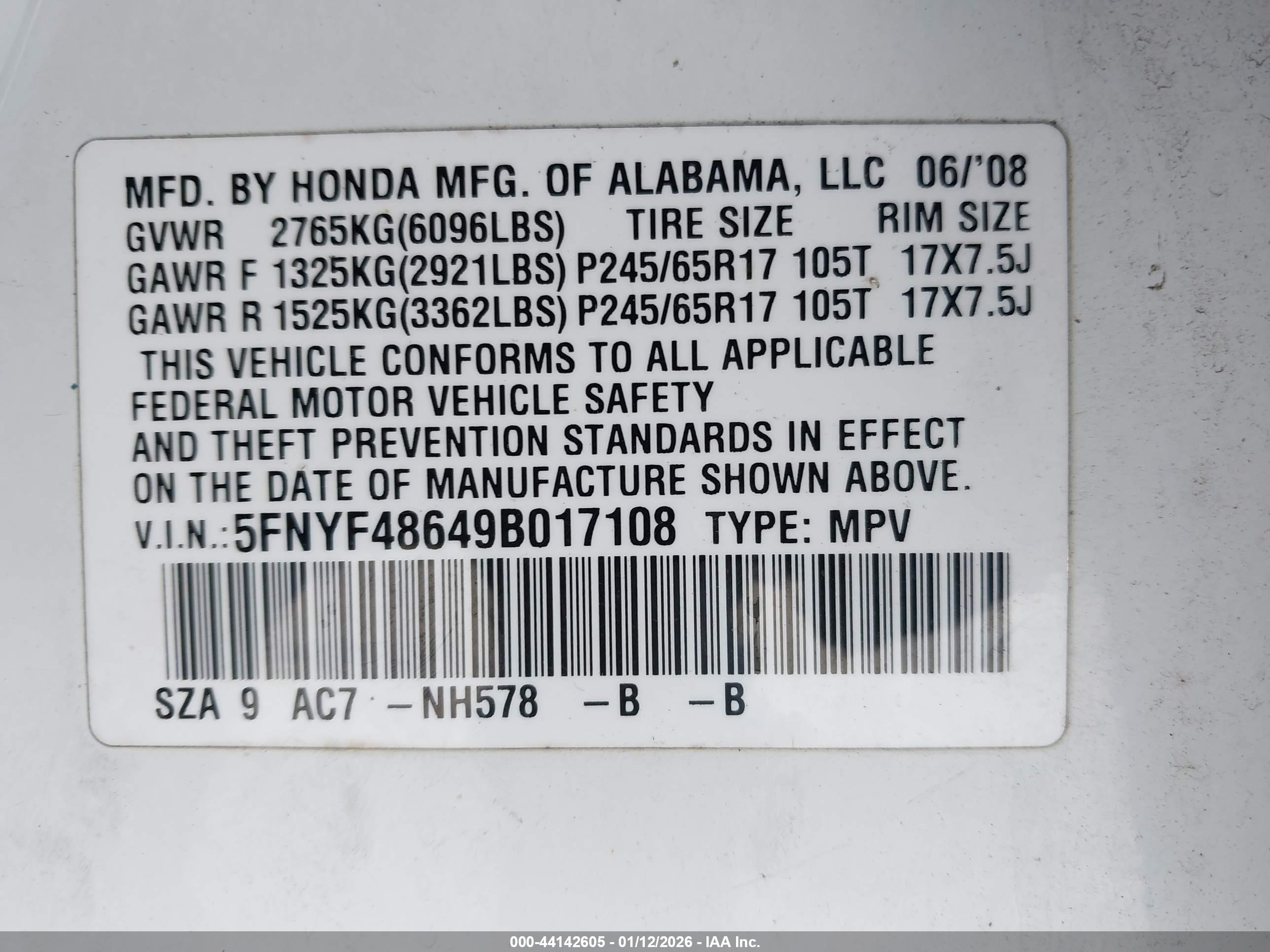 HONDA PILOT image 9