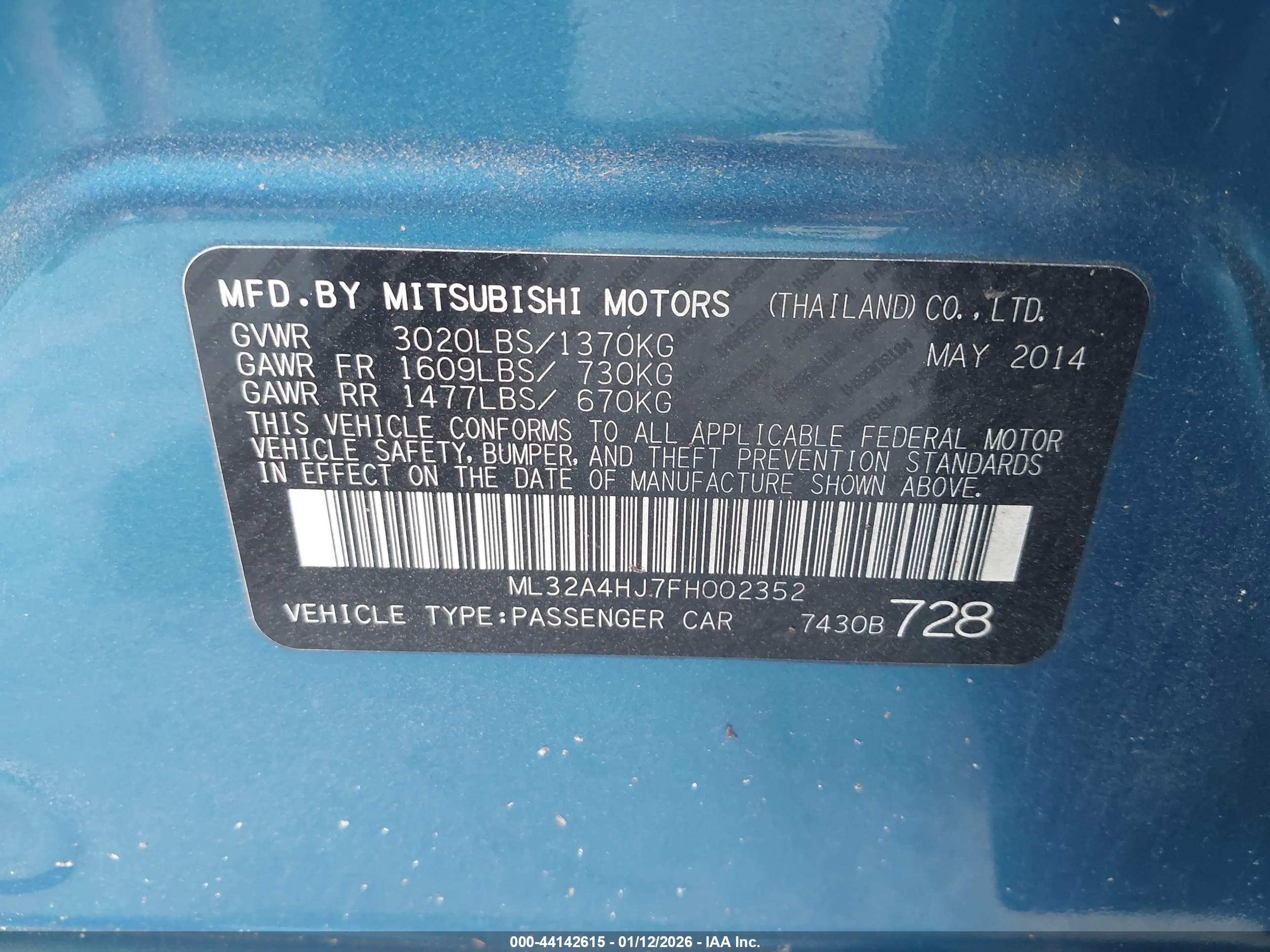 MITSUBISHI MIRAGE image 9