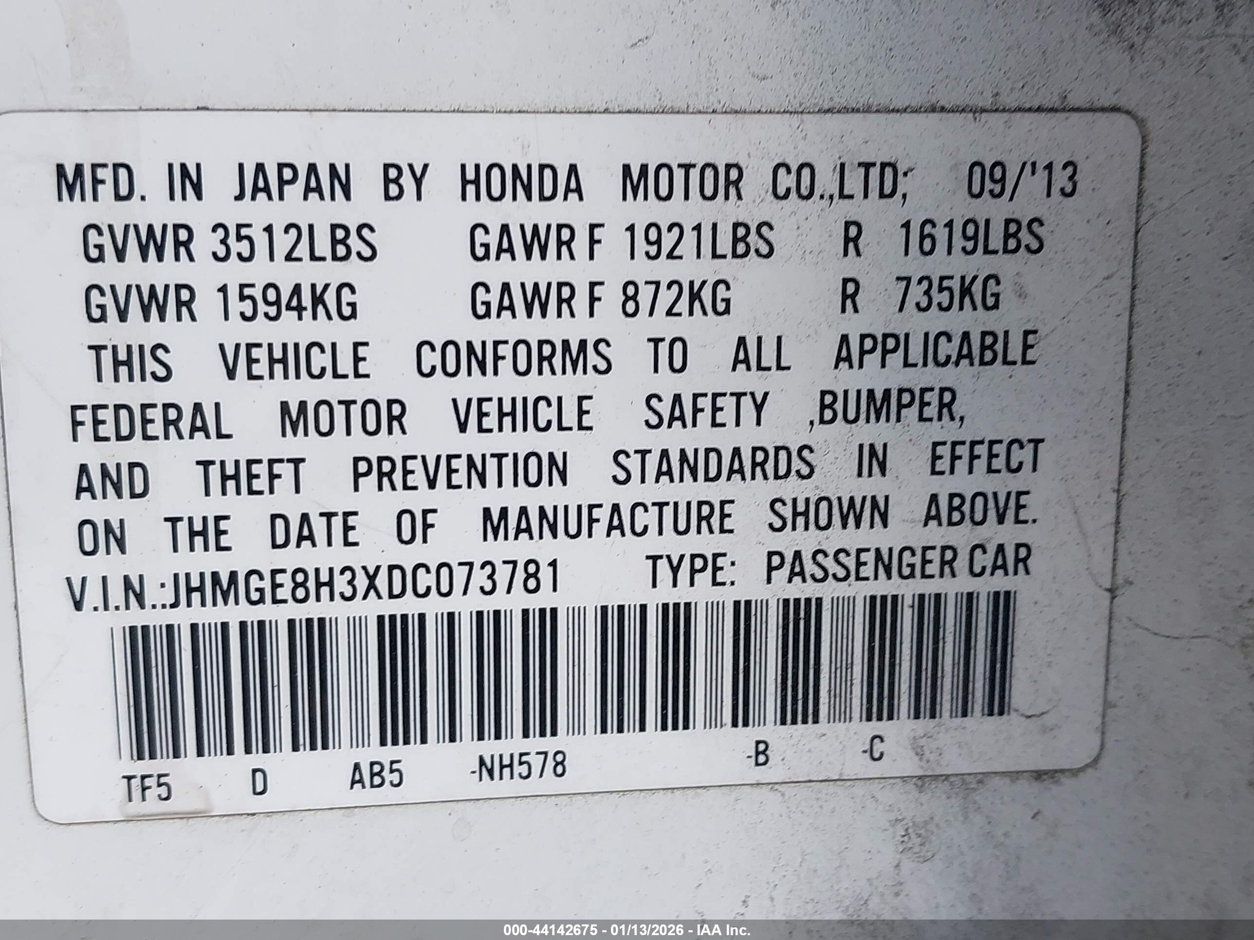 HONDA FIT image 9