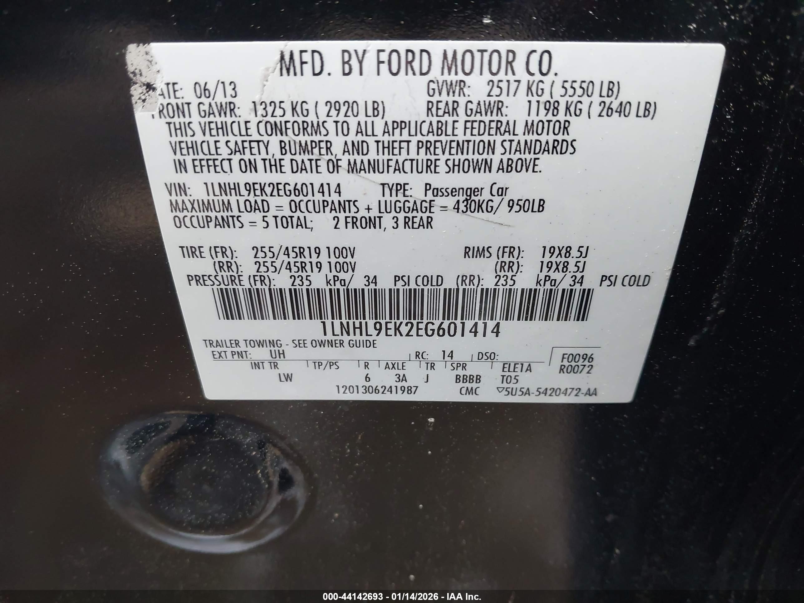LINCOLN MKS image 9