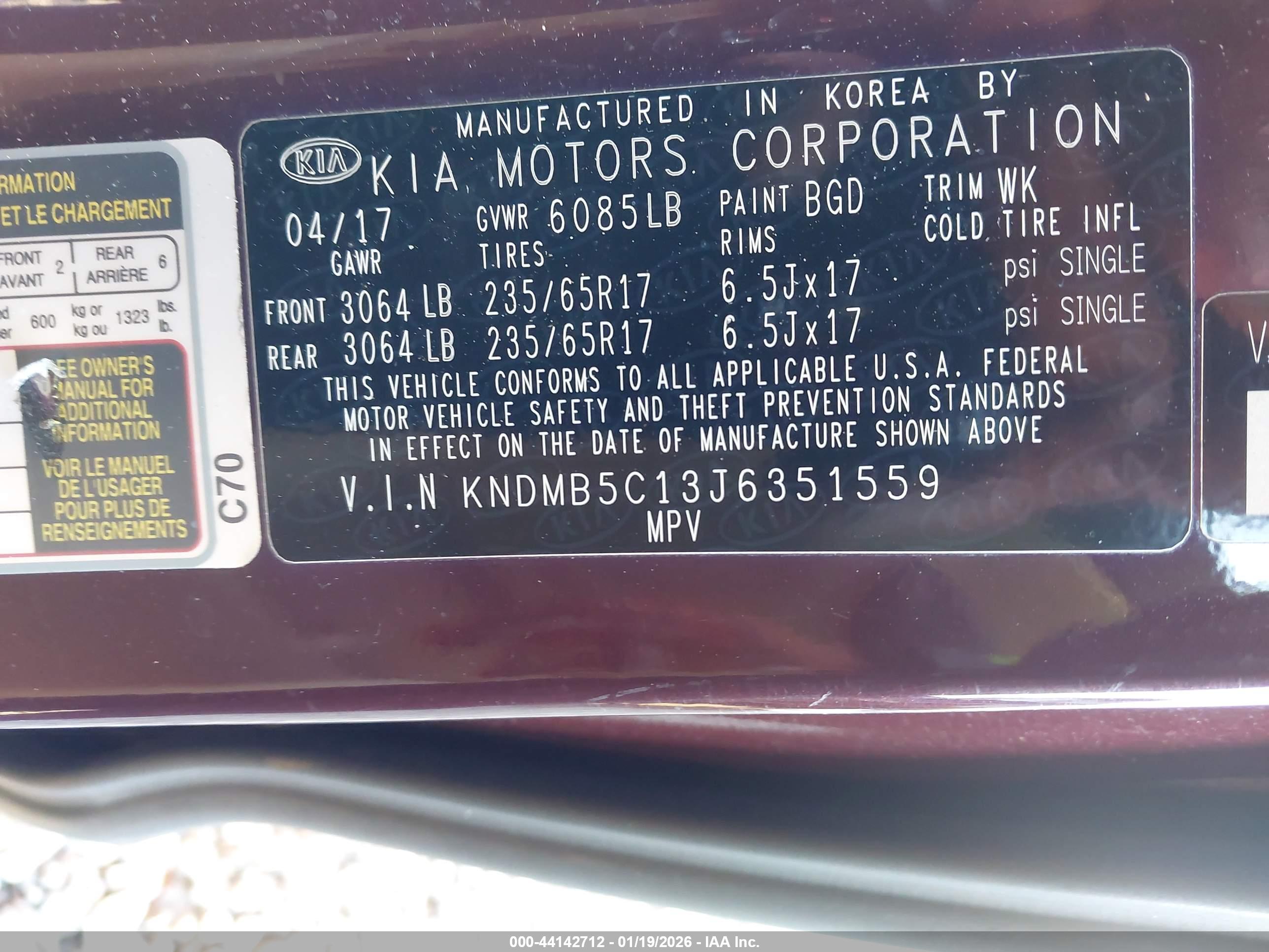 KIA SEDONA image 9