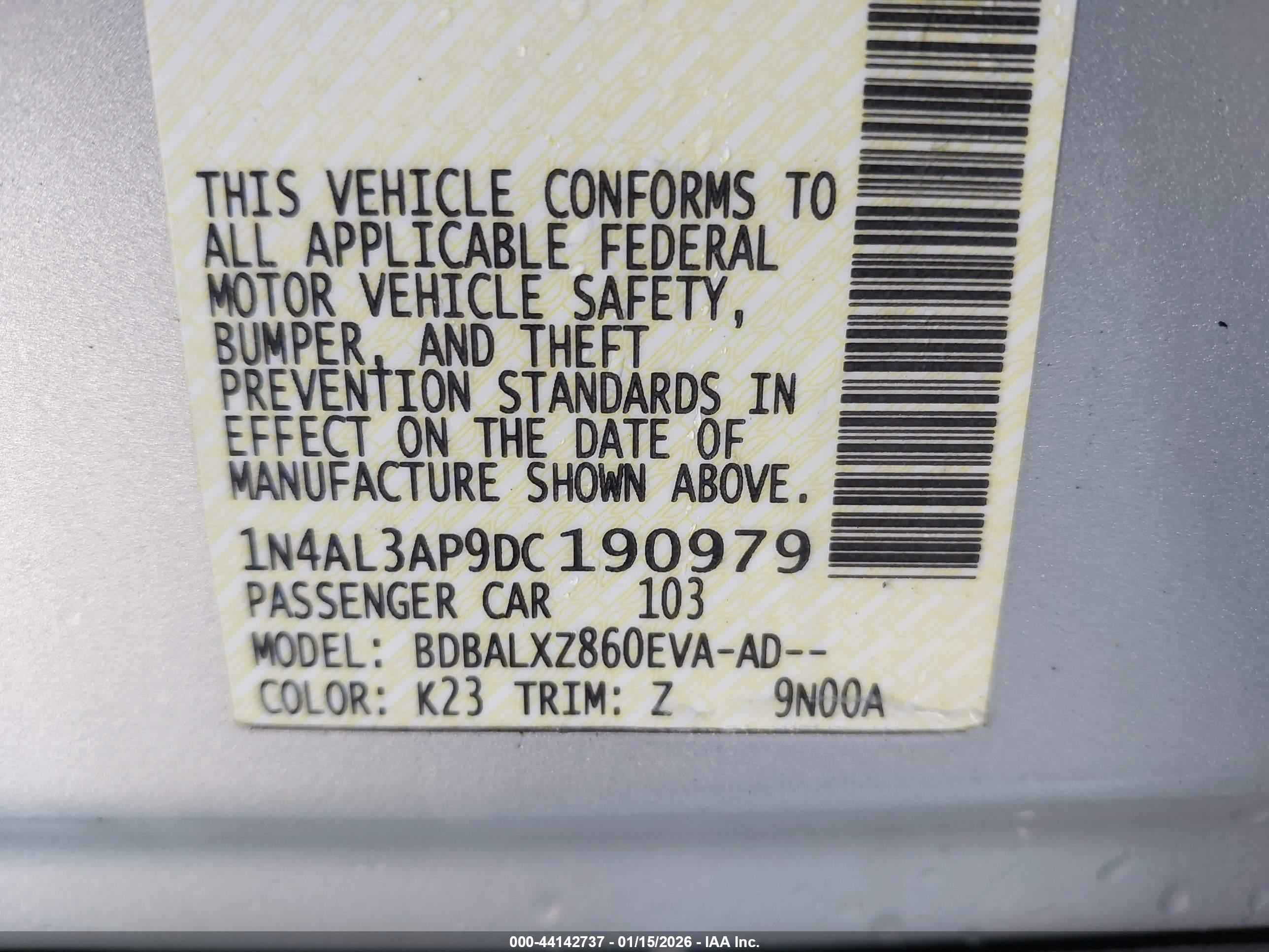 NISSAN ALTIMA image 9
