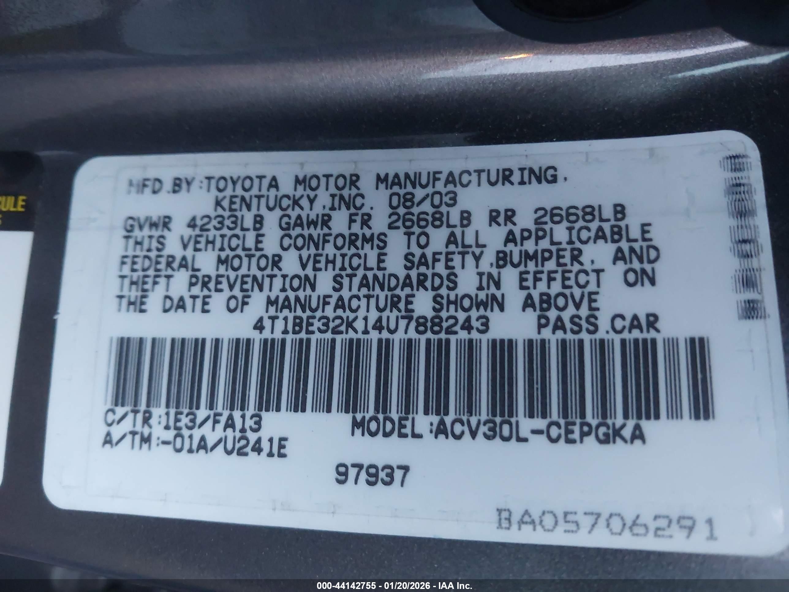 TOYOTA CAMRY image 9