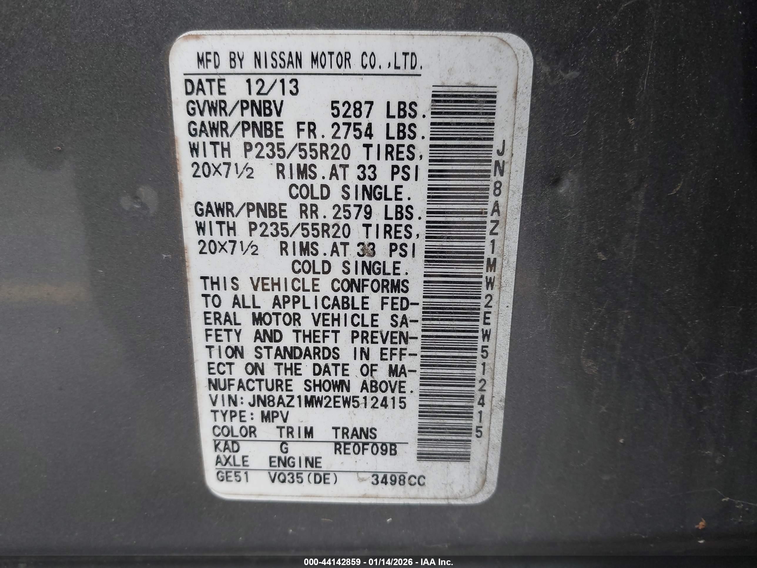 NISSAN MURANO image 9