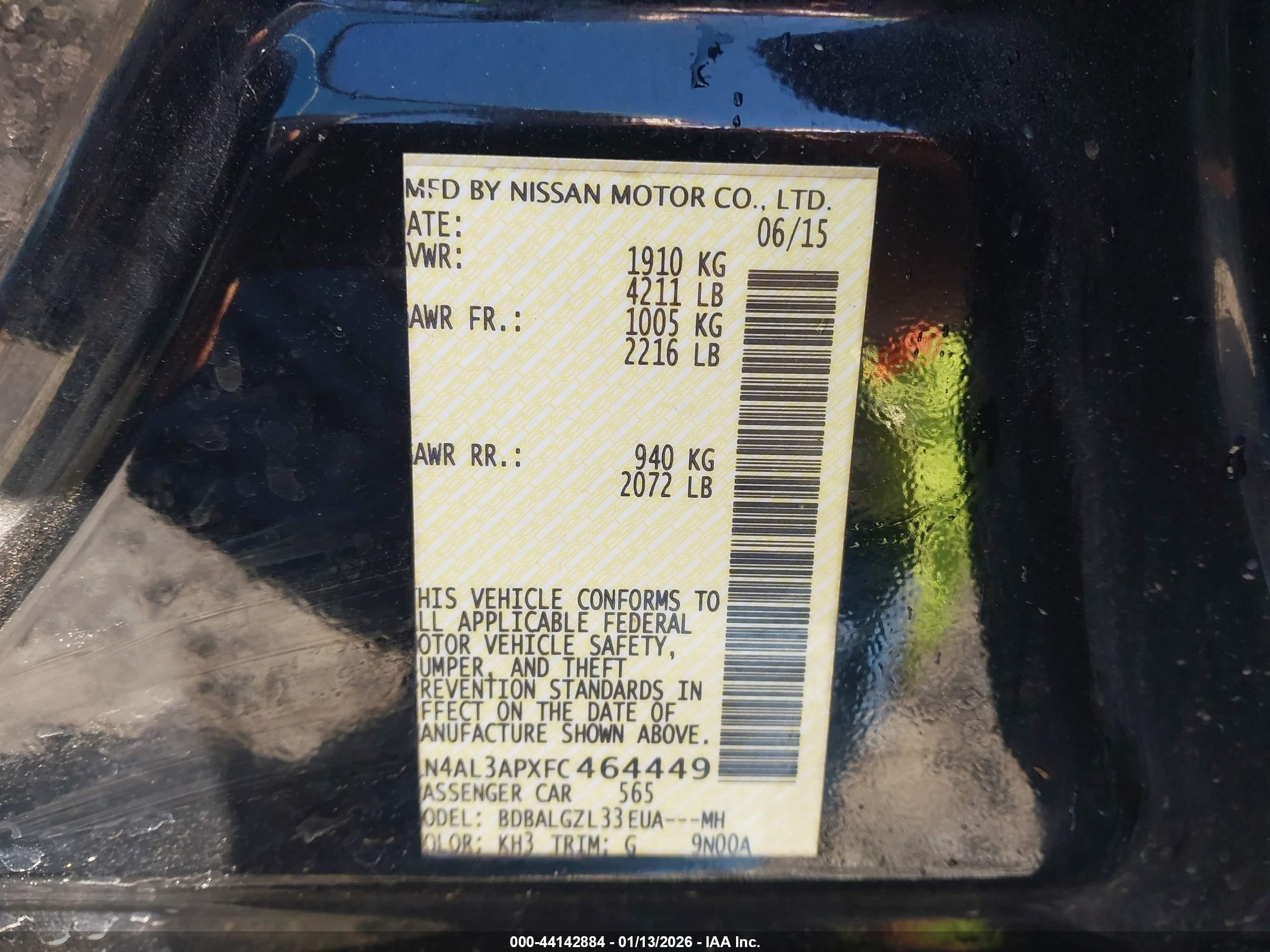 NISSAN ALTIMA image 9