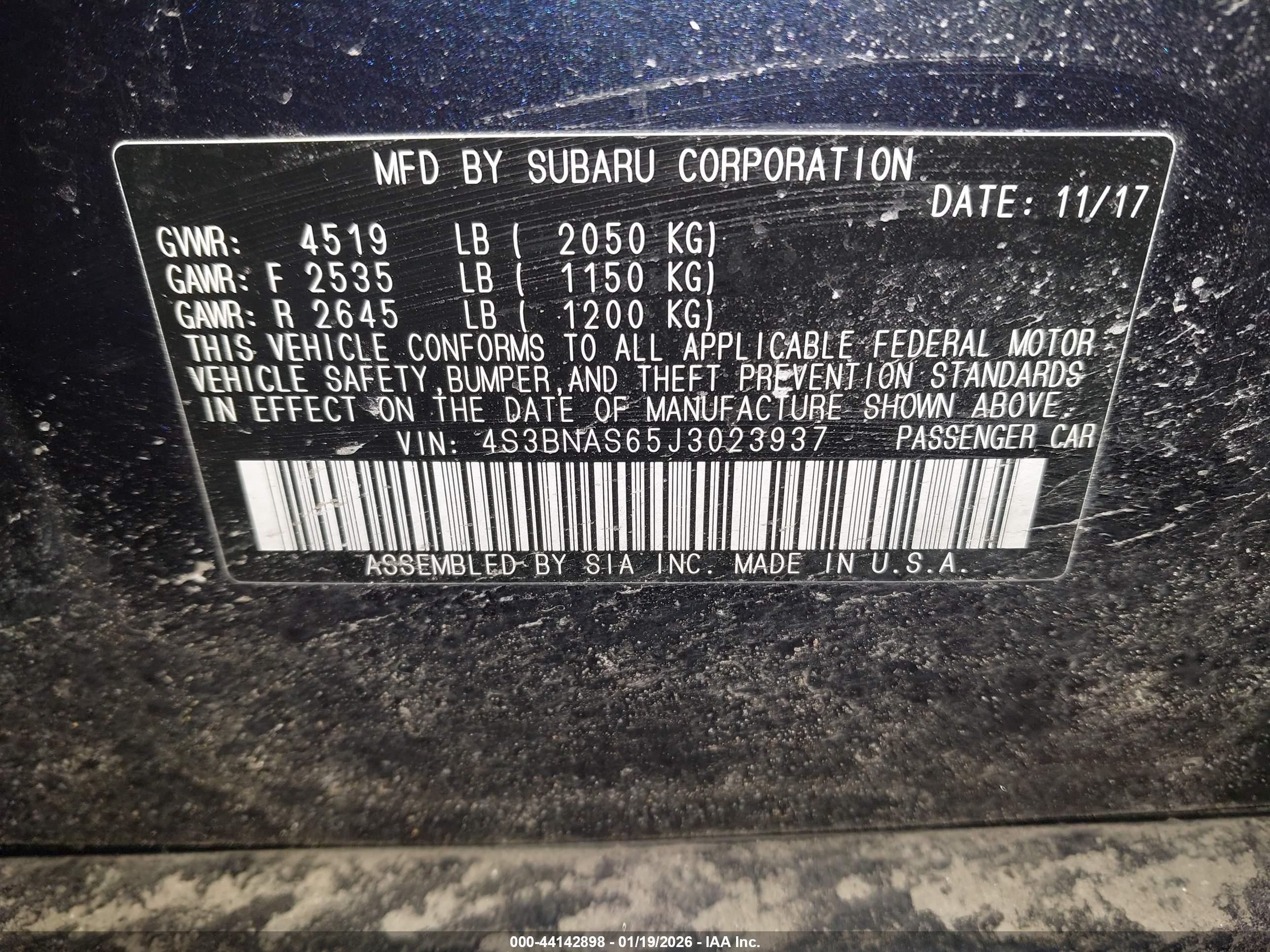 SUBARU LEGACY image 9