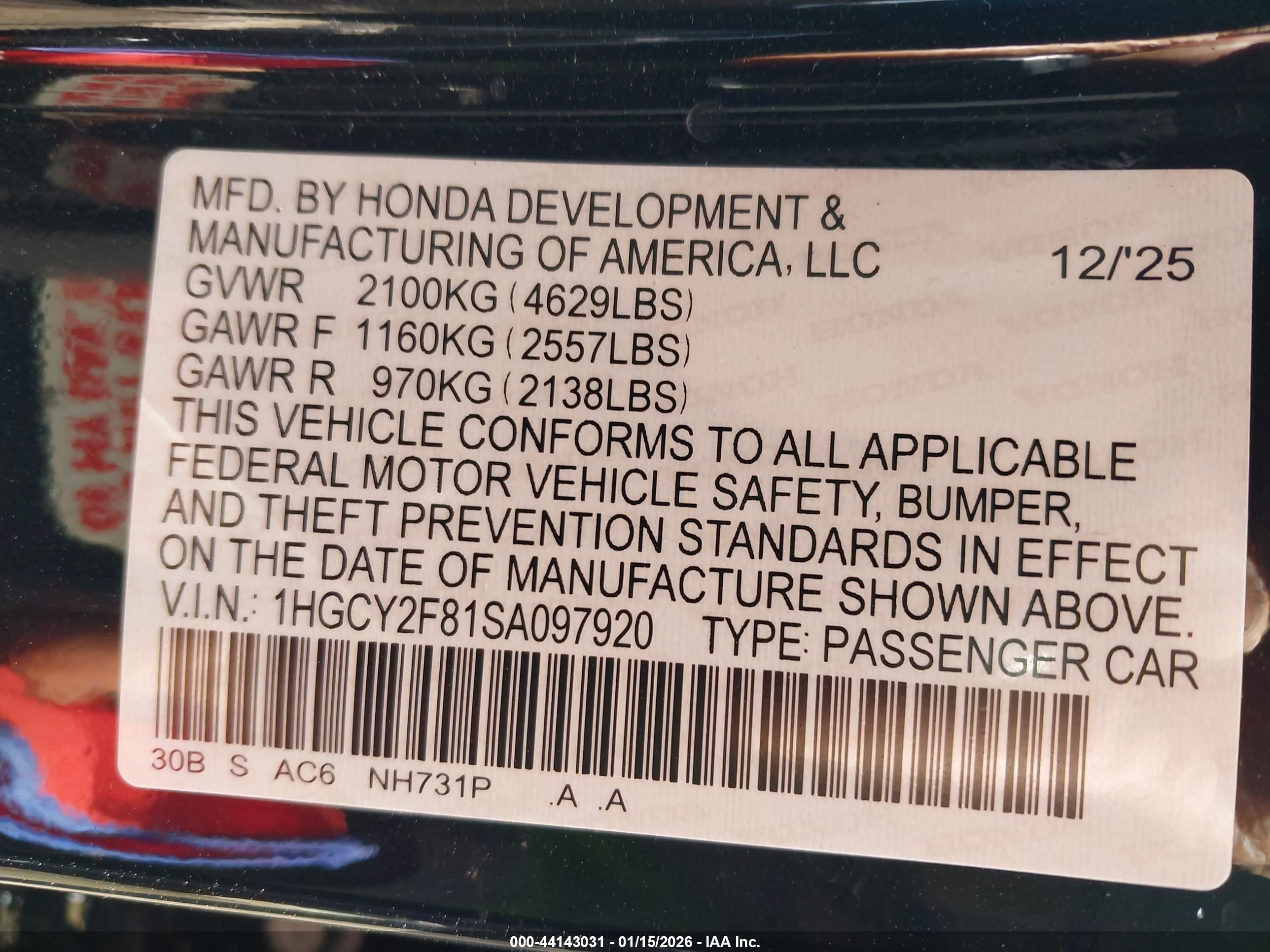 HONDA ACCORD image 9