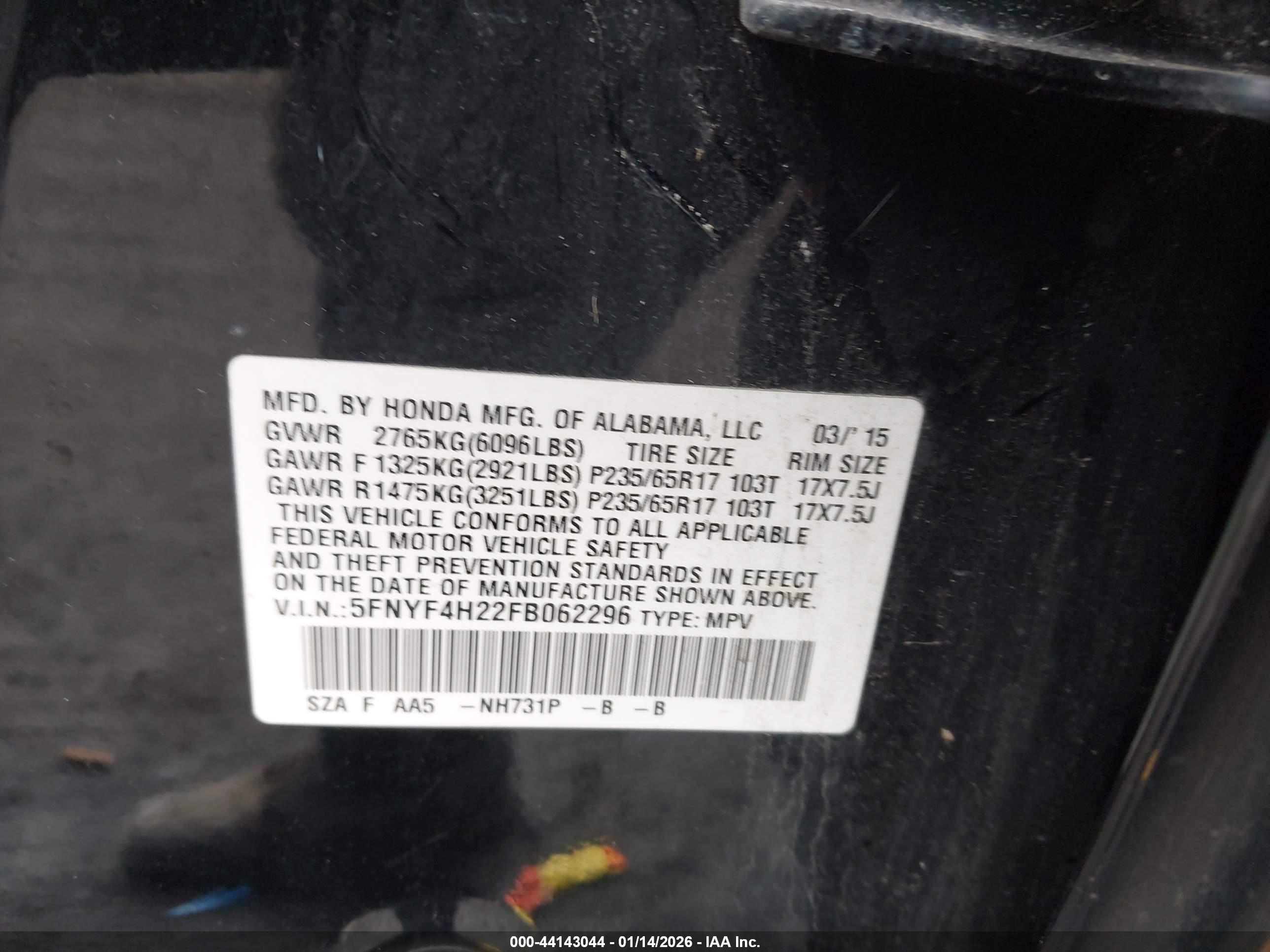 HONDA PILOT image 9