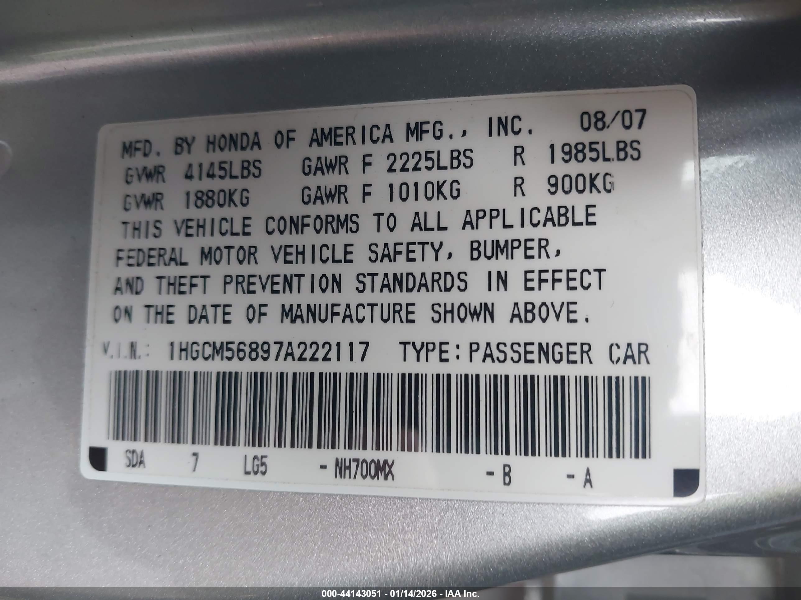 HONDA ACCORD image 9