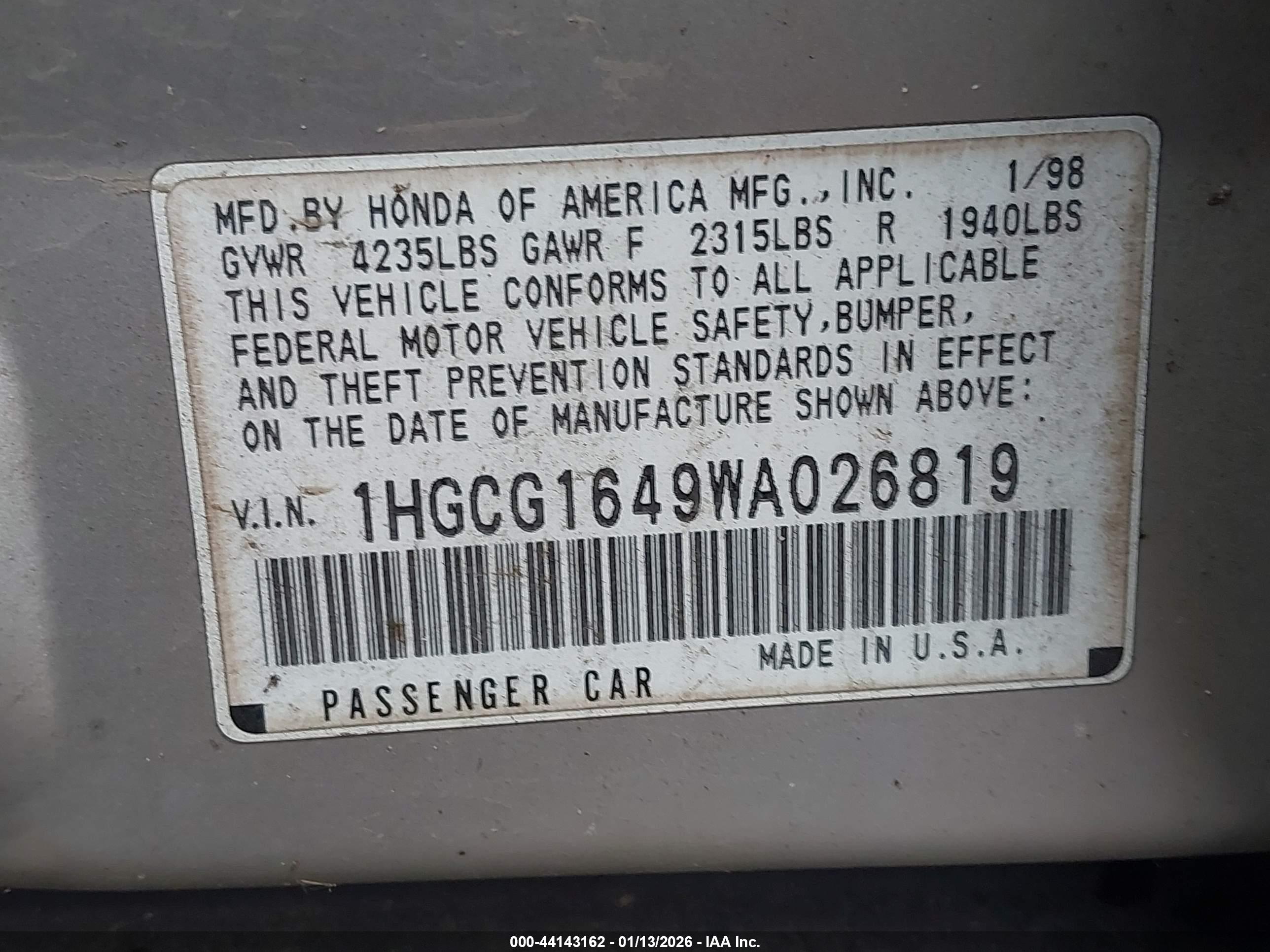 HONDA ACCORD image 9