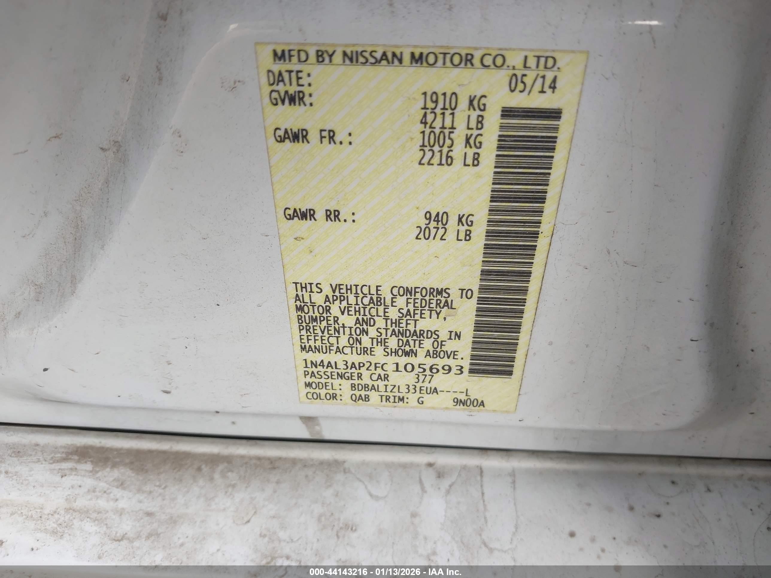 NISSAN ALTIMA image 9