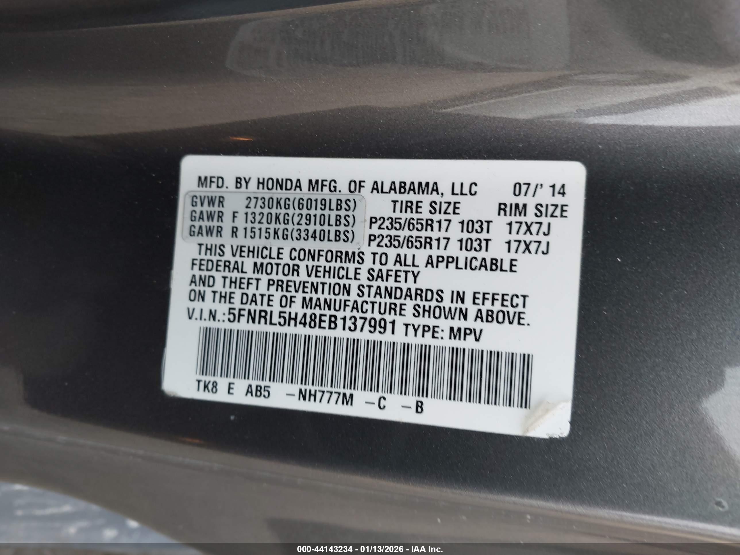 HONDA ODYSSEY image 9