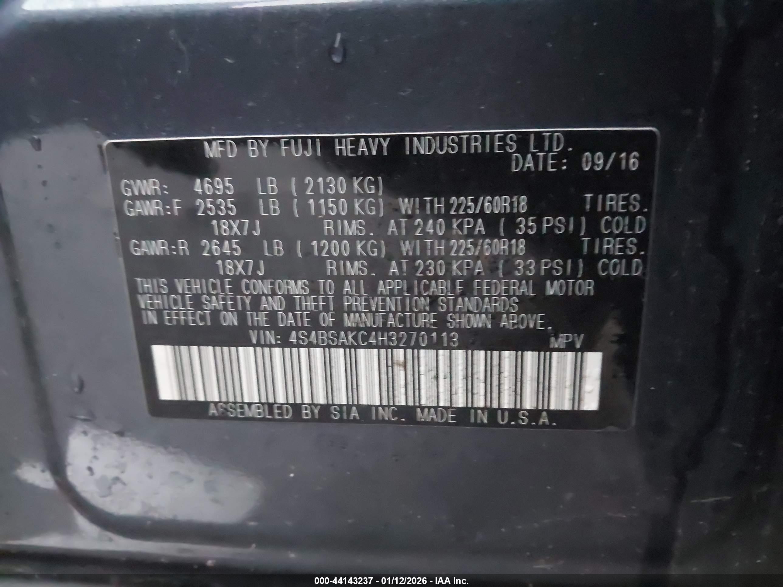 SUBARU OUTBACK image 9